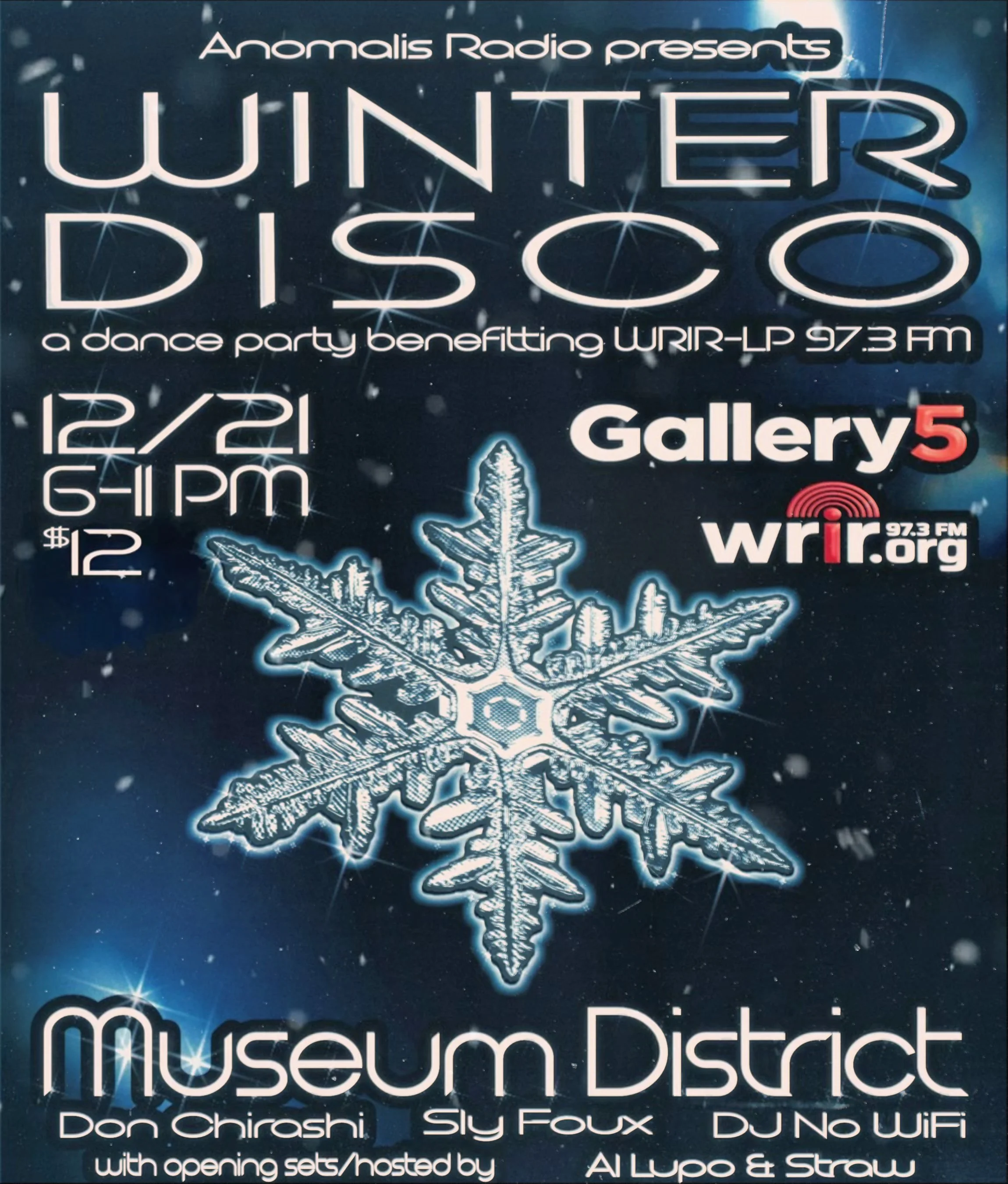 Winter Disco: a dance party benefiting WRIR-LP 97.3 FM