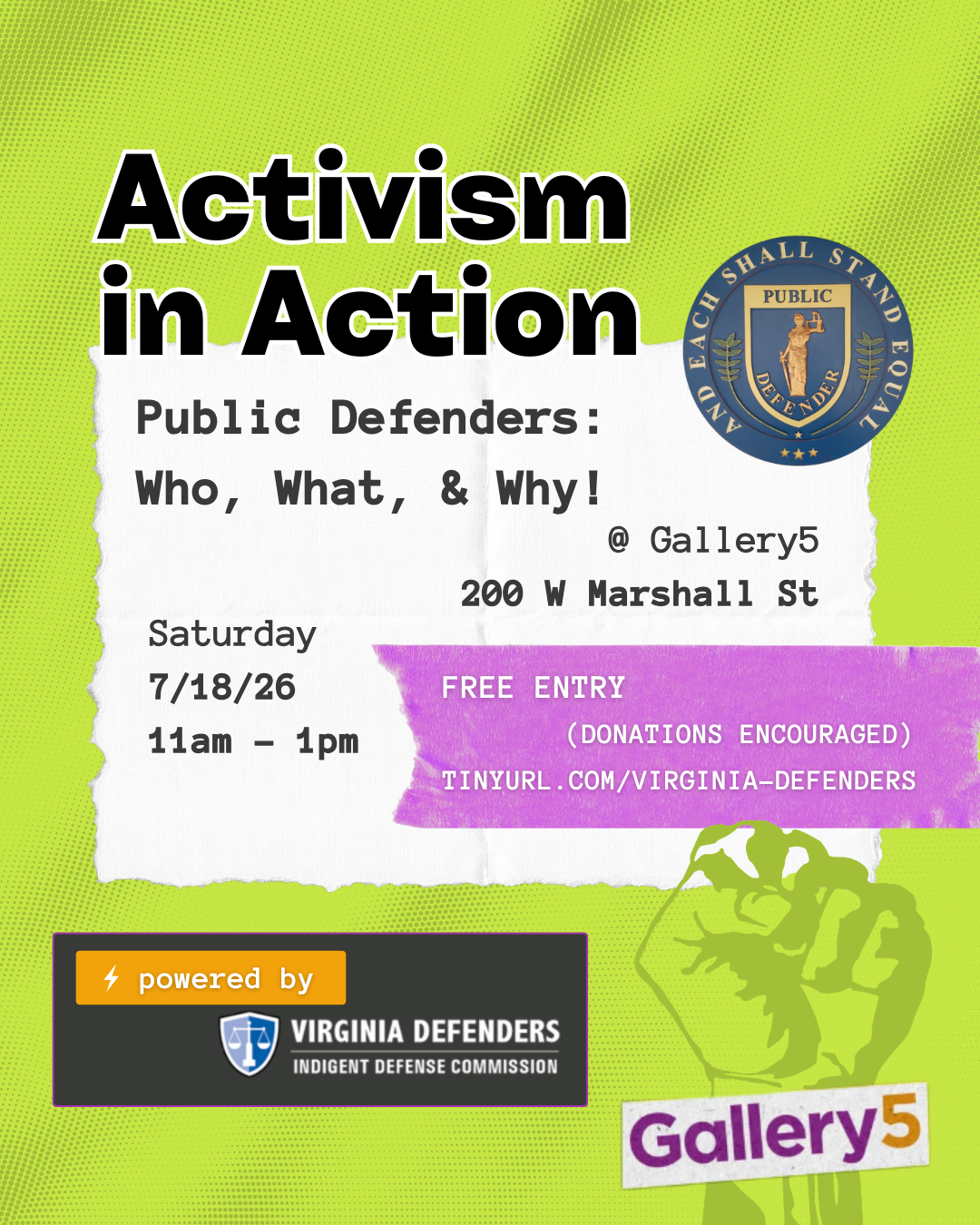 Activism in Action: Public Defenders - Who, What, Why!