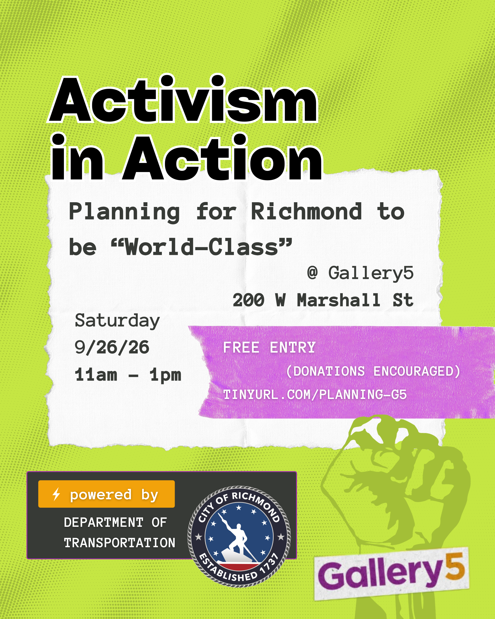 Activism in Action - Planning for Richmond to be "World-Class"