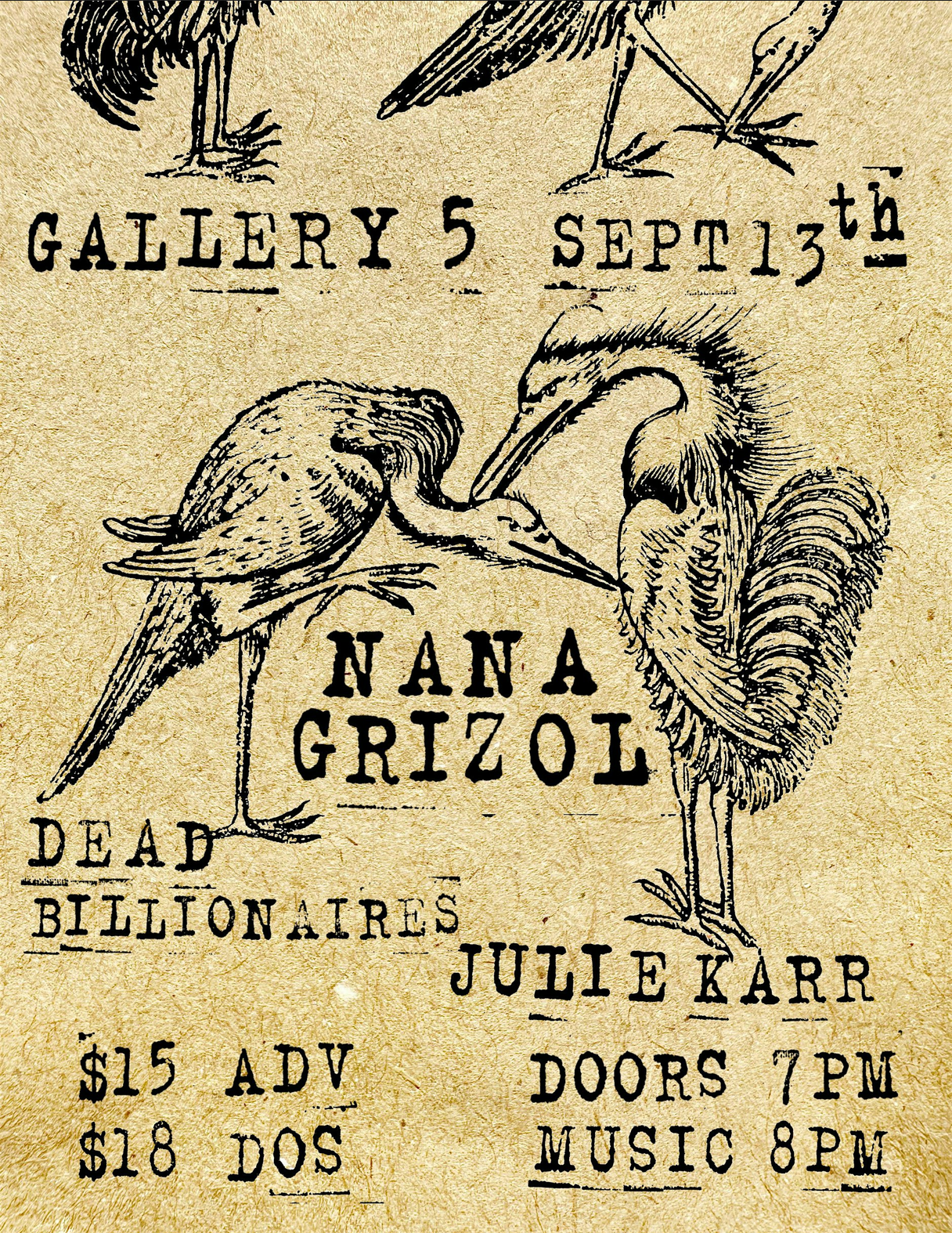 Nana Grizol with Dead Billionaires and Julie Karr!