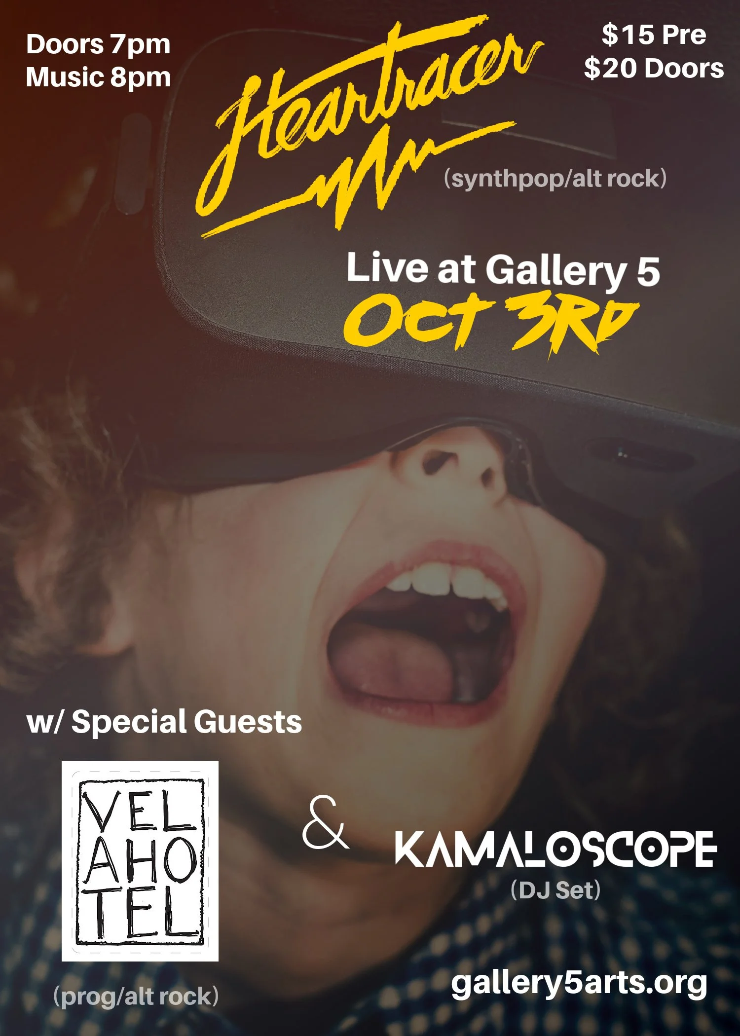 Heartracer with Vela Hotel + Kamaloscope