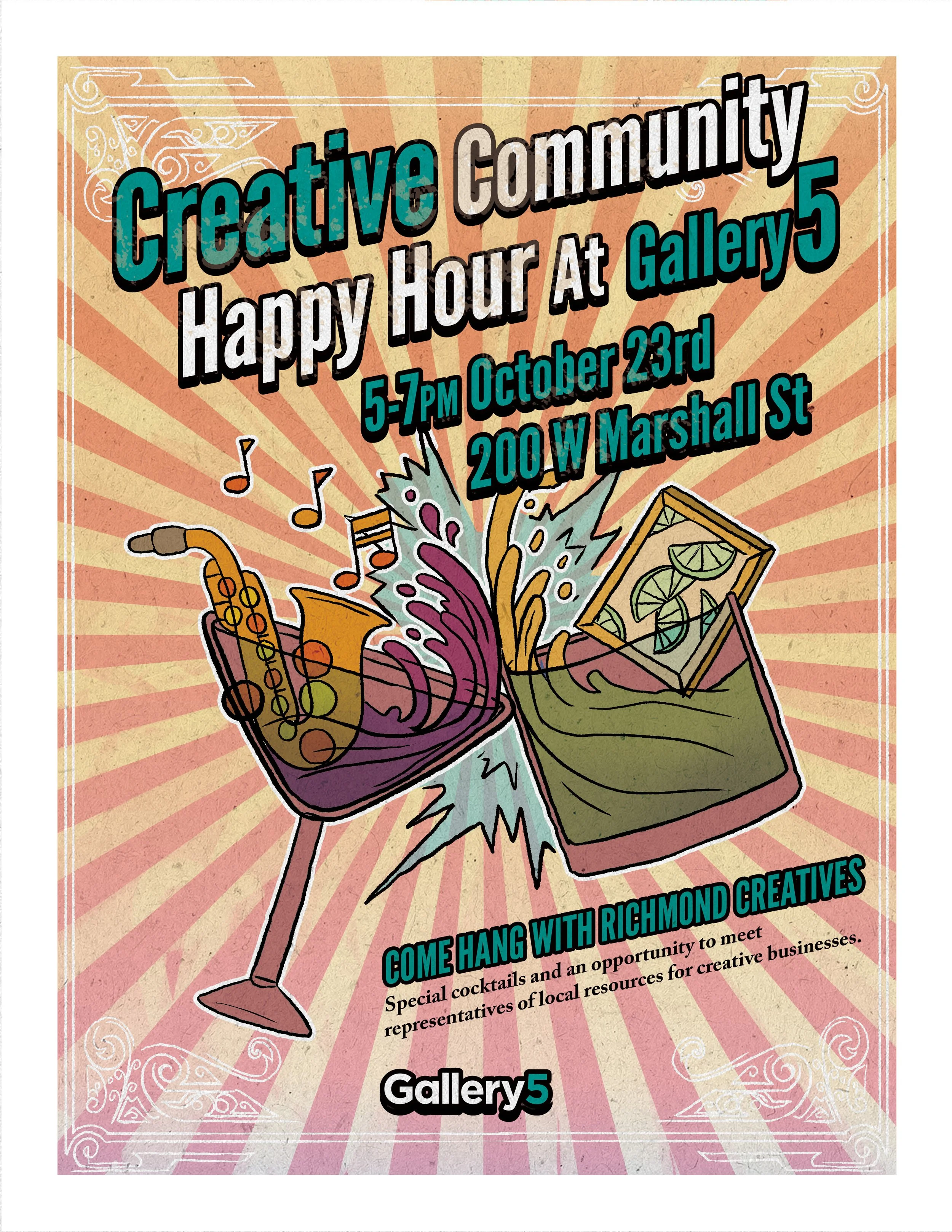 Creative Community Happy Hour and "Carnival of Five Fires" Closing Reception