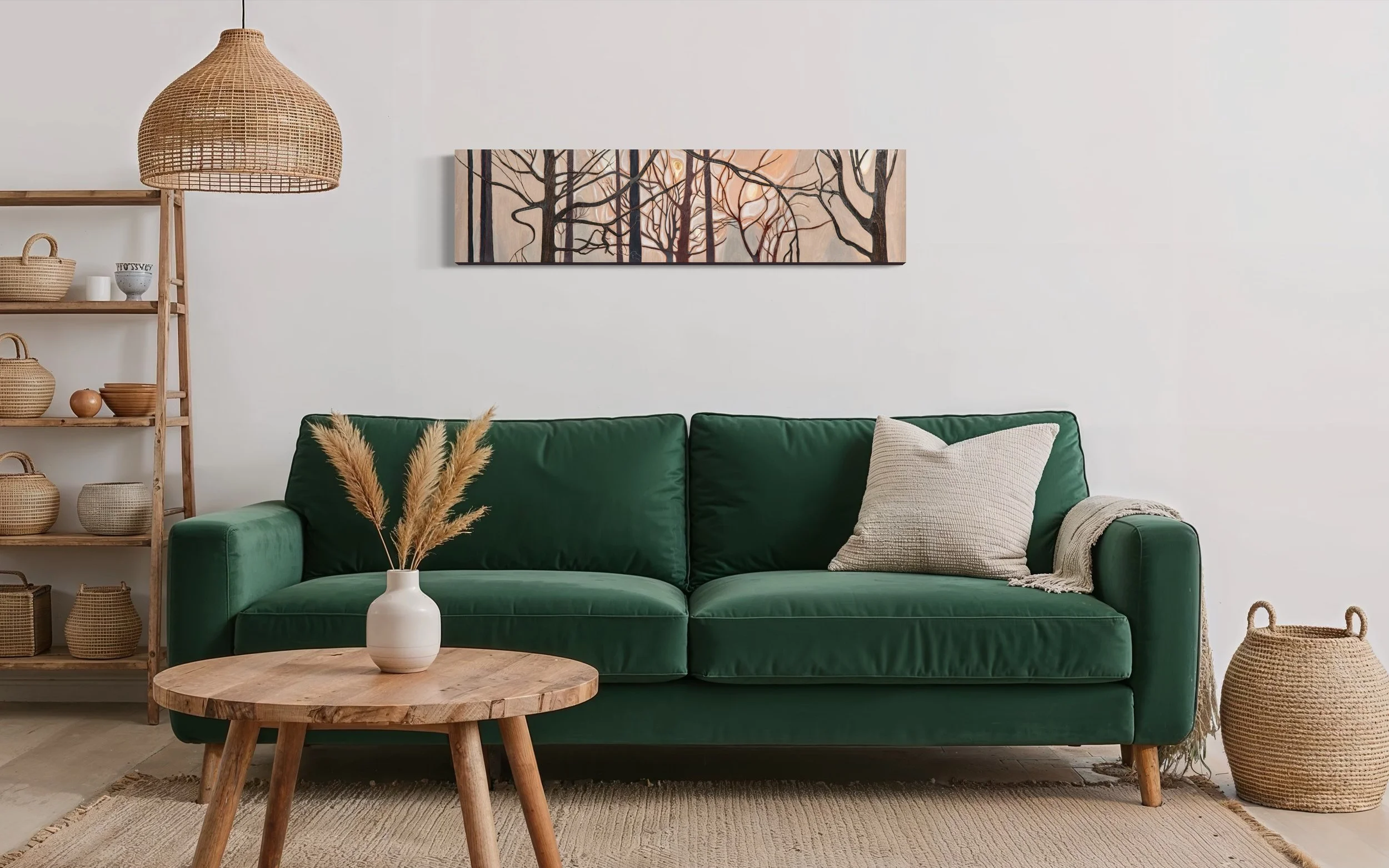   A morning walk in a local park along with  the song, “Feeling Good” by Nina Simone was the source of inspiration for this lovely piece, “New Day”.   