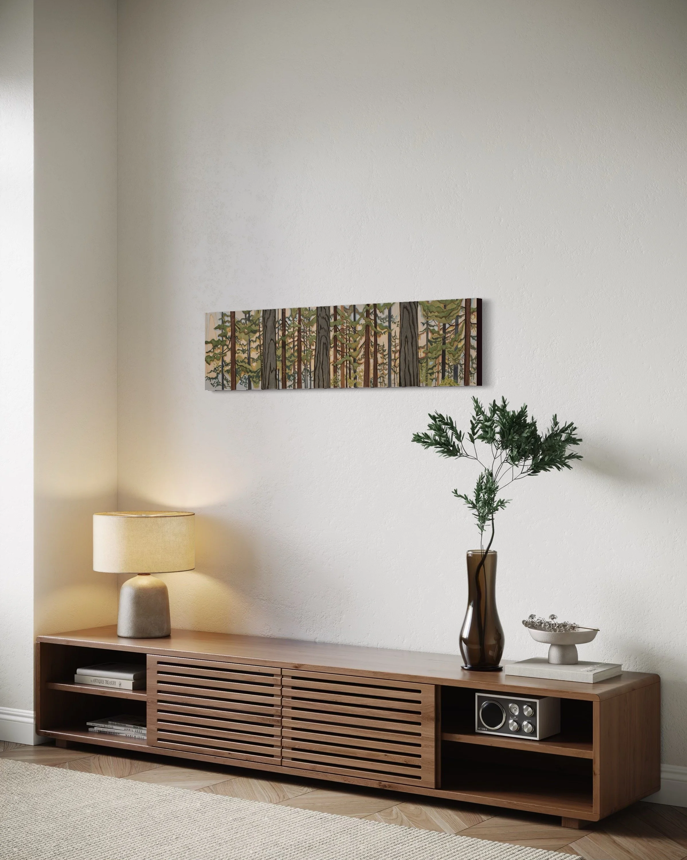  “Attend”, the perfect piece when you want a little slice of nature in your home or the illusion of a window. 