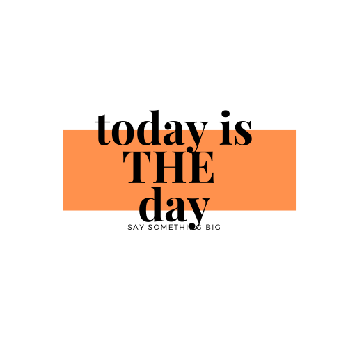 Today is THE Day...