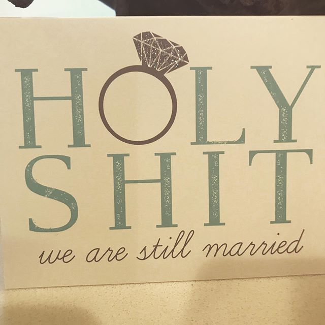 Love my wife&rsquo;s awesome anniversary card this morning! 23 wonderful years!
