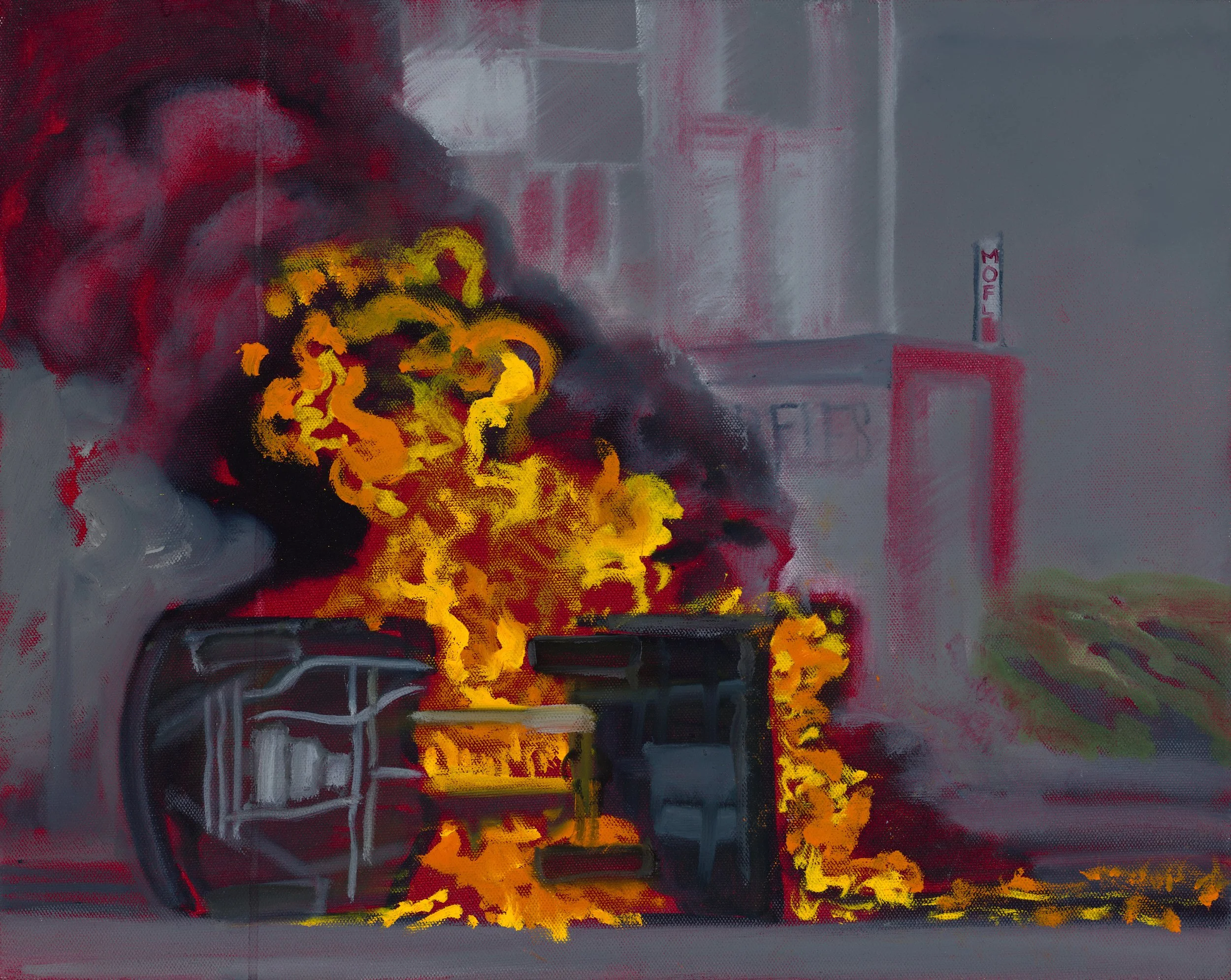   Ayotzinapa- Ya me Canse   16 x 20 in.  oil on canvas  collection of the artis, 2014 
