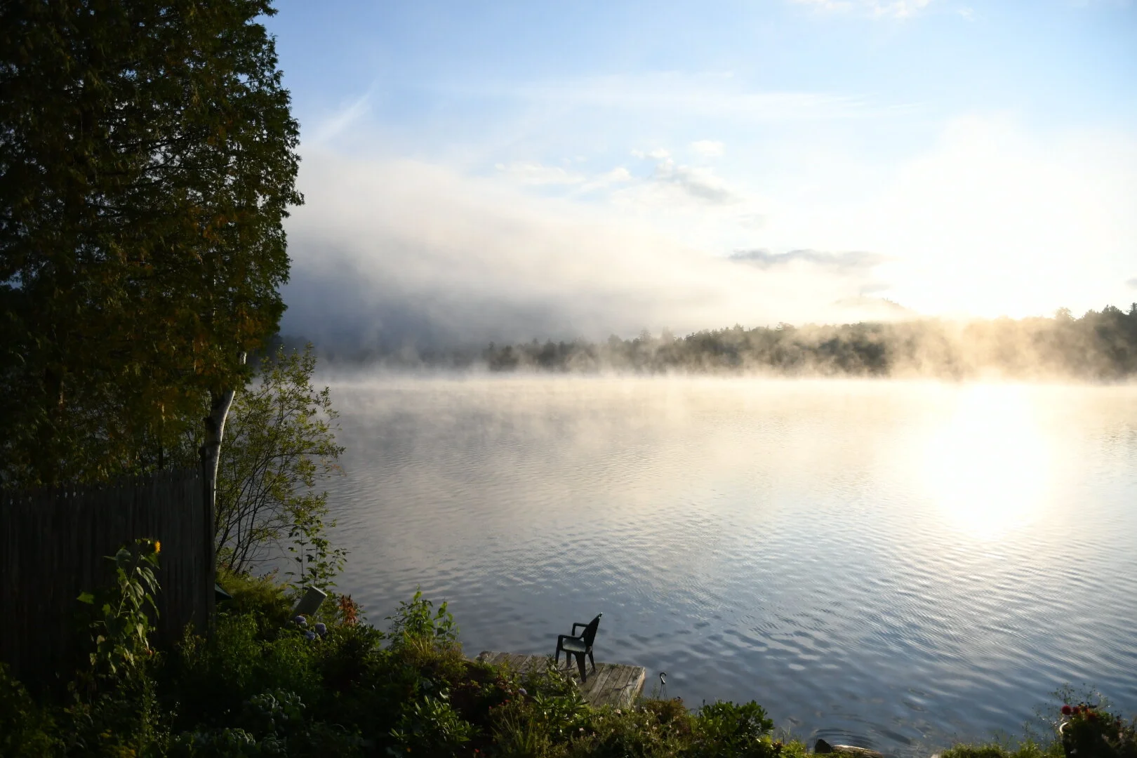 Rising Fog at Newfound lake