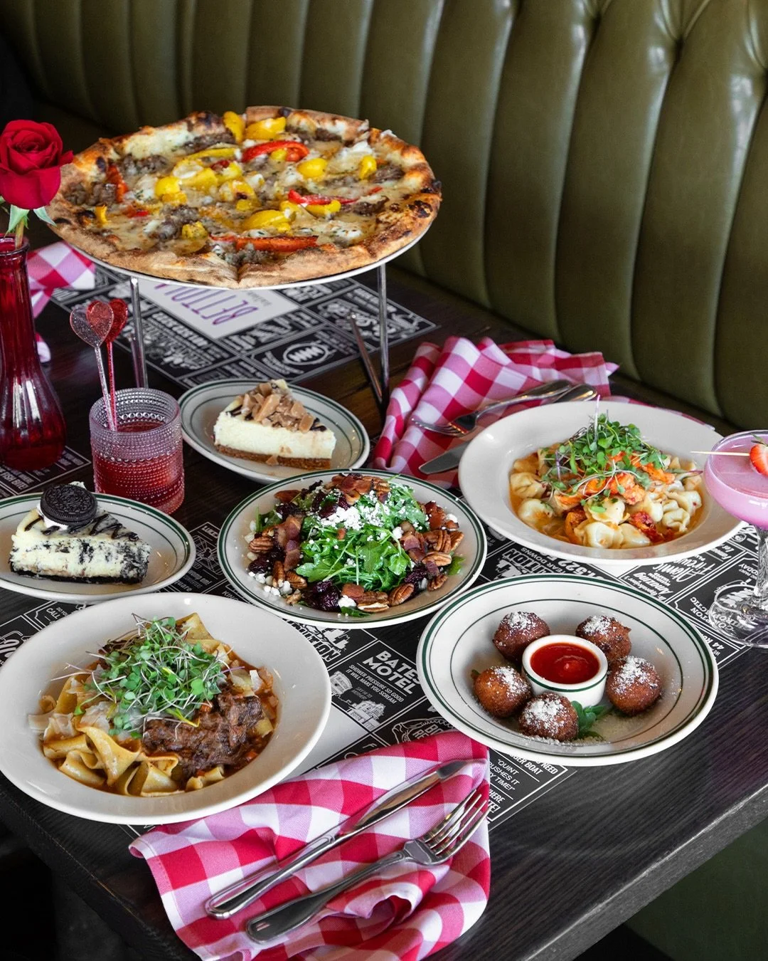 You&rsquo;re invited: Love Is Cheesy Valentine&rsquo;s Party featuring a 3-Course Prix Fixe Menu, special pizzas, cocktails, and extra festive fun around the restaurant!

SHORT RIB RAGU
Slow Braised Prime Short Rib, Onions, Carrots, Celery, Red Wine 