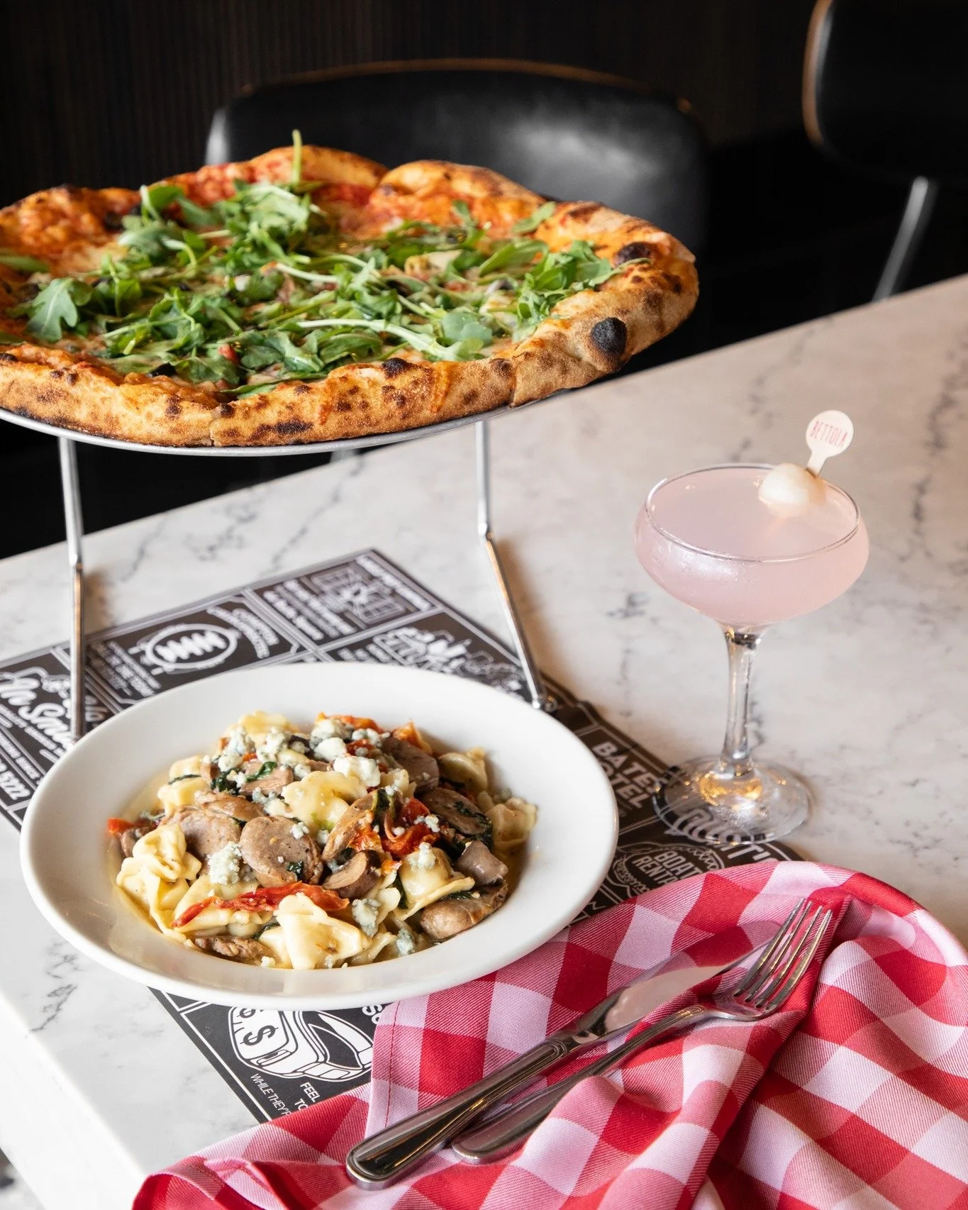 Level up your weekend with these specials 🍄

MARIO
Classic Red Sauce, Garlic, Fresh &amp; Shredded Mozzarella, Genoa Salami, Black Olives, Artichokes Finished with EVOO and Arugula
 
POWER UP
Cheese Tortellini, Sauteed Baby Spinach, Garlic, Sweet It