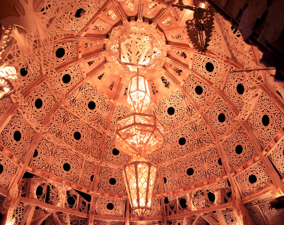 Burning man temple