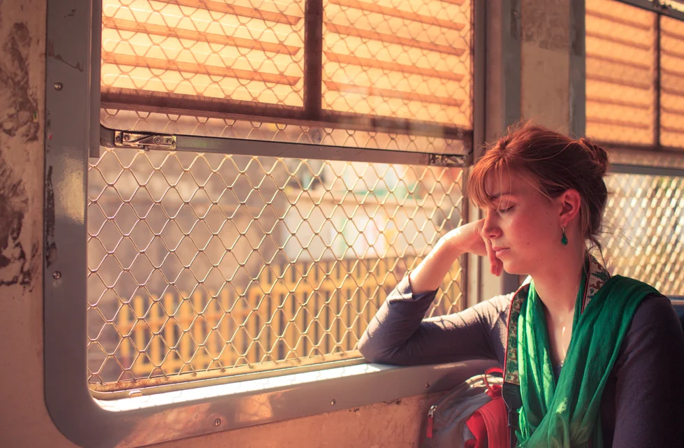 sleeping on train india