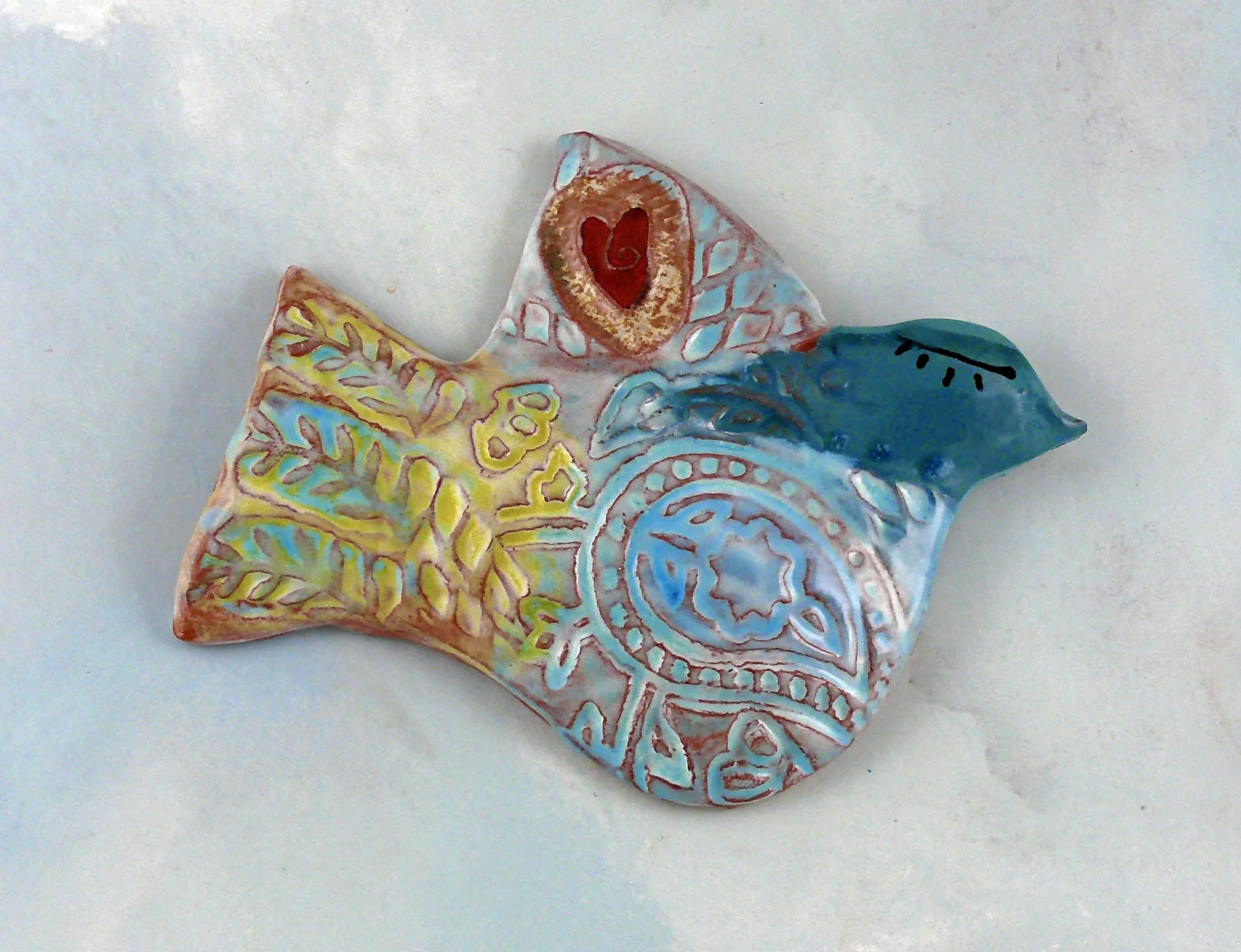 Ceramic Wall Bird Cathy Kiffney www.cathykiffney.com
