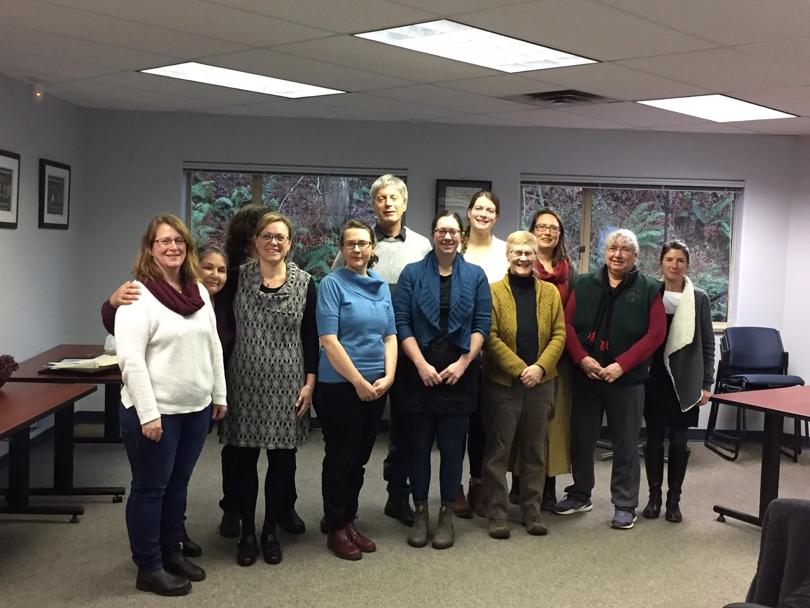 2018 Table of partners: cheryl jordan, milly price, dani daigle, libby king (coordinator), Ron kerr, cynthia bendickson, kim black, bernice mcgowan (2019), noba anderson, audrey wilson, christine colbert. missing: nick chowdhury, pauline bernard, and shannon baikie
