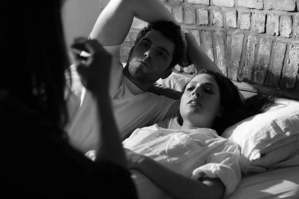 On set filming "The Attraction of Nipples" with Niki Cardoni