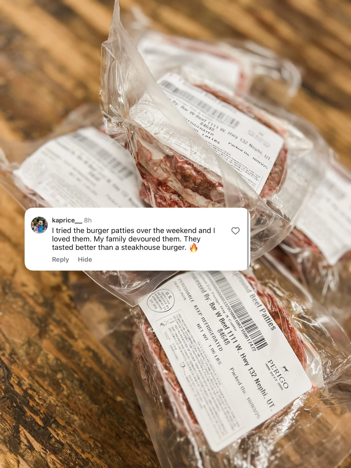 I read every comment on our social media, every review, and every text message &mdash; and they never get old.

This ranch, this work, and the ability to share our beef with your families wouldn&rsquo;t be possible without customers who truly believe