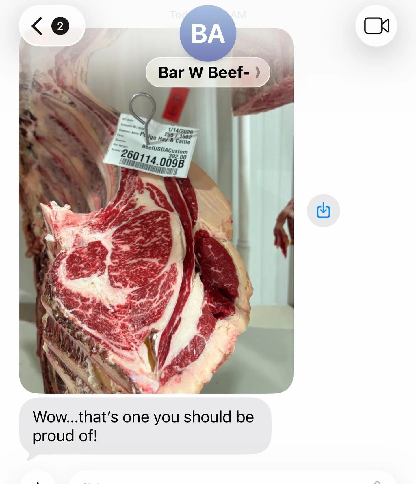 This message meant a lot. 🥰

Our butcher hardly ever texts me, so for her to stop what she was doing and send this says everything.

For those who&rsquo;ve never heard beef grades broken down, here&rsquo;s the short version 👇

🥩 Select &mdash; lea