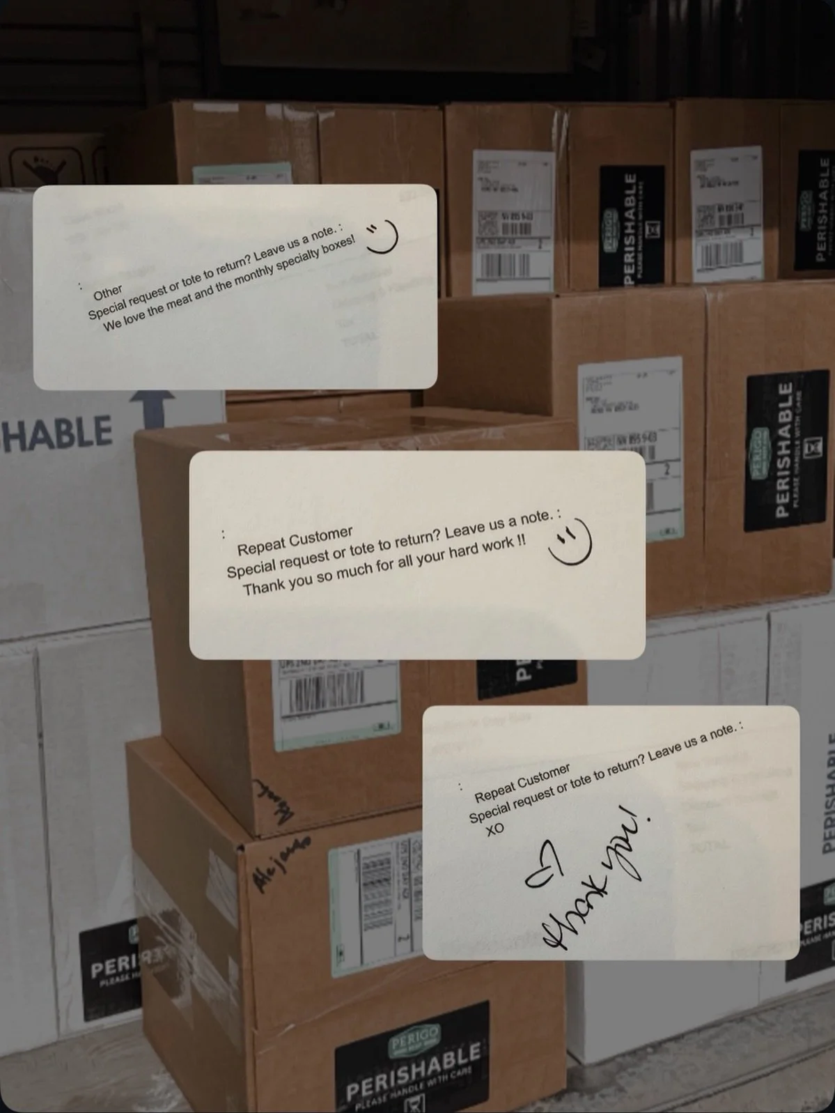 One of my favorite parts of shipping beef isn&rsquo;t packing the boxes&hellip;
It&rsquo;s reading your notes. 🥹

&ldquo;XO&rdquo;
&ldquo;We love the meat.&rdquo;
&ldquo;Thank you for all your hard work.&rdquo;

You have no idea how much that means 