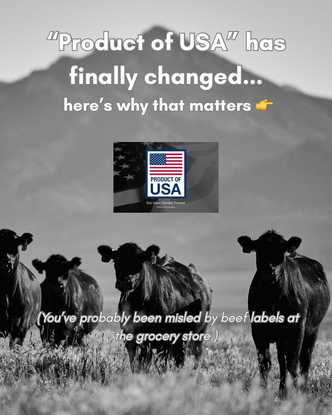 I&rsquo;ve been waiting for this one.

For YEARS, beef could be imported, cut or packaged in the U.S., and still labeled &ldquo;Product of USA.&rdquo;

Most people had no idea.

Starting in 2026, that label will finally mean what you think it means: 