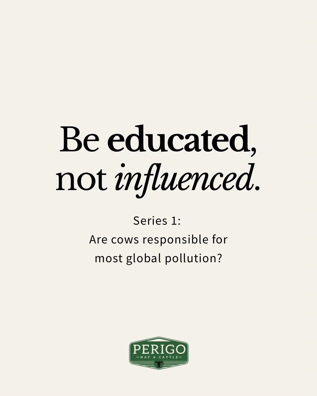 It doesn&rsquo;t mean that cattle have zero impact. It just means that the conversation deserves accuracy. 

What other topics/points do you want me to cover in this series?

#beeducatednotinfluenced #agfacts #transparency #cows