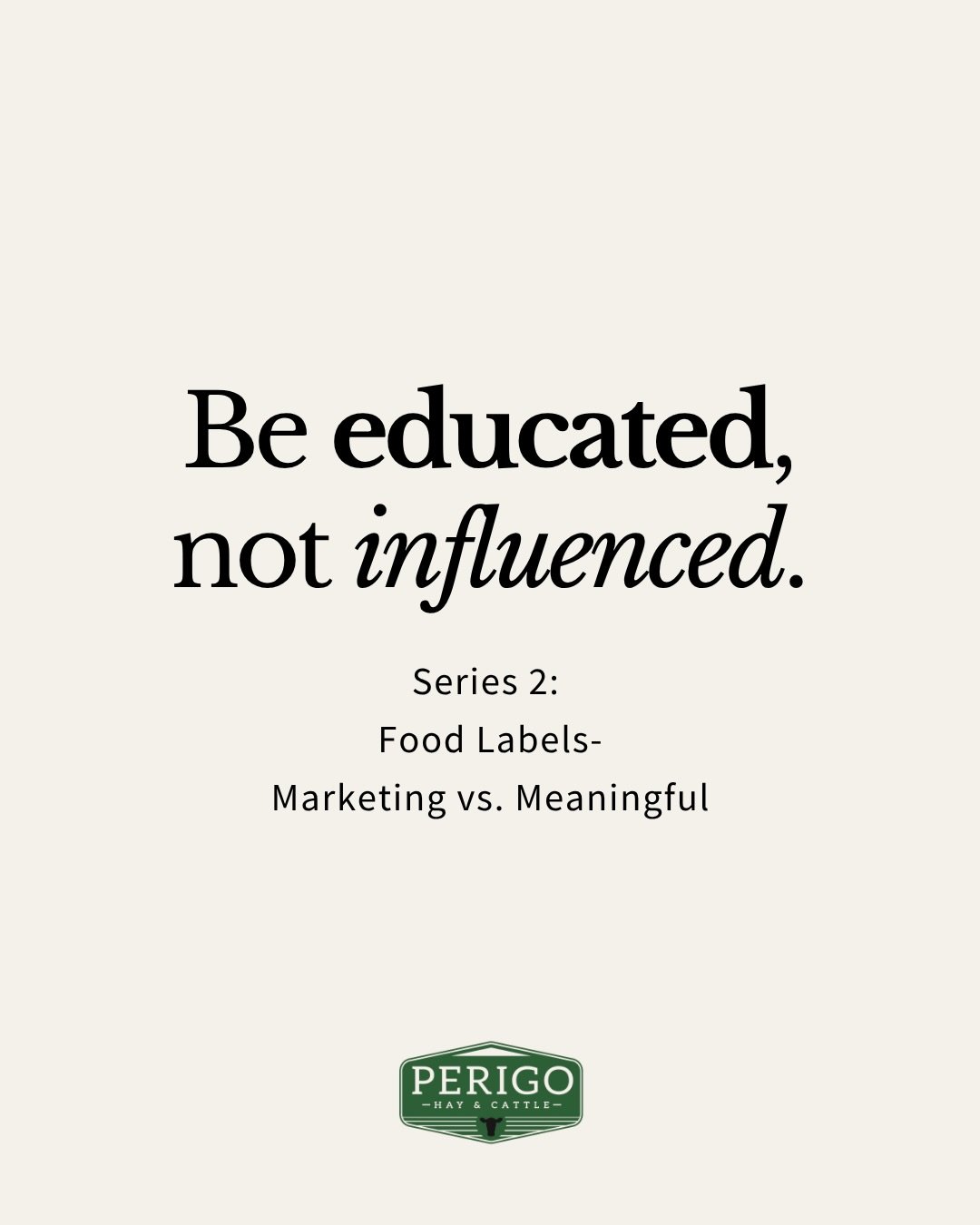 A label isn&rsquo;t good or bad.

It&rsquo;s simply information.

The important question is whether you understand what that information actually means.

Be educated, not influenced.