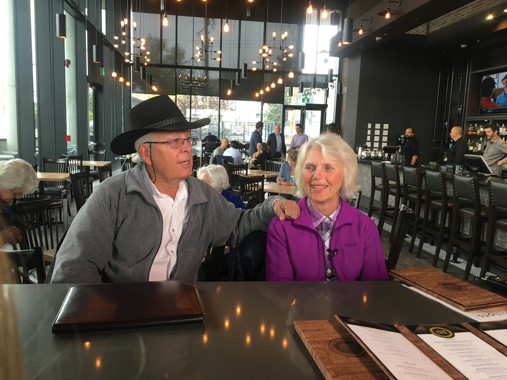Alan Rae and Joan Connor at 1918 Tap and Table in Calgary.
