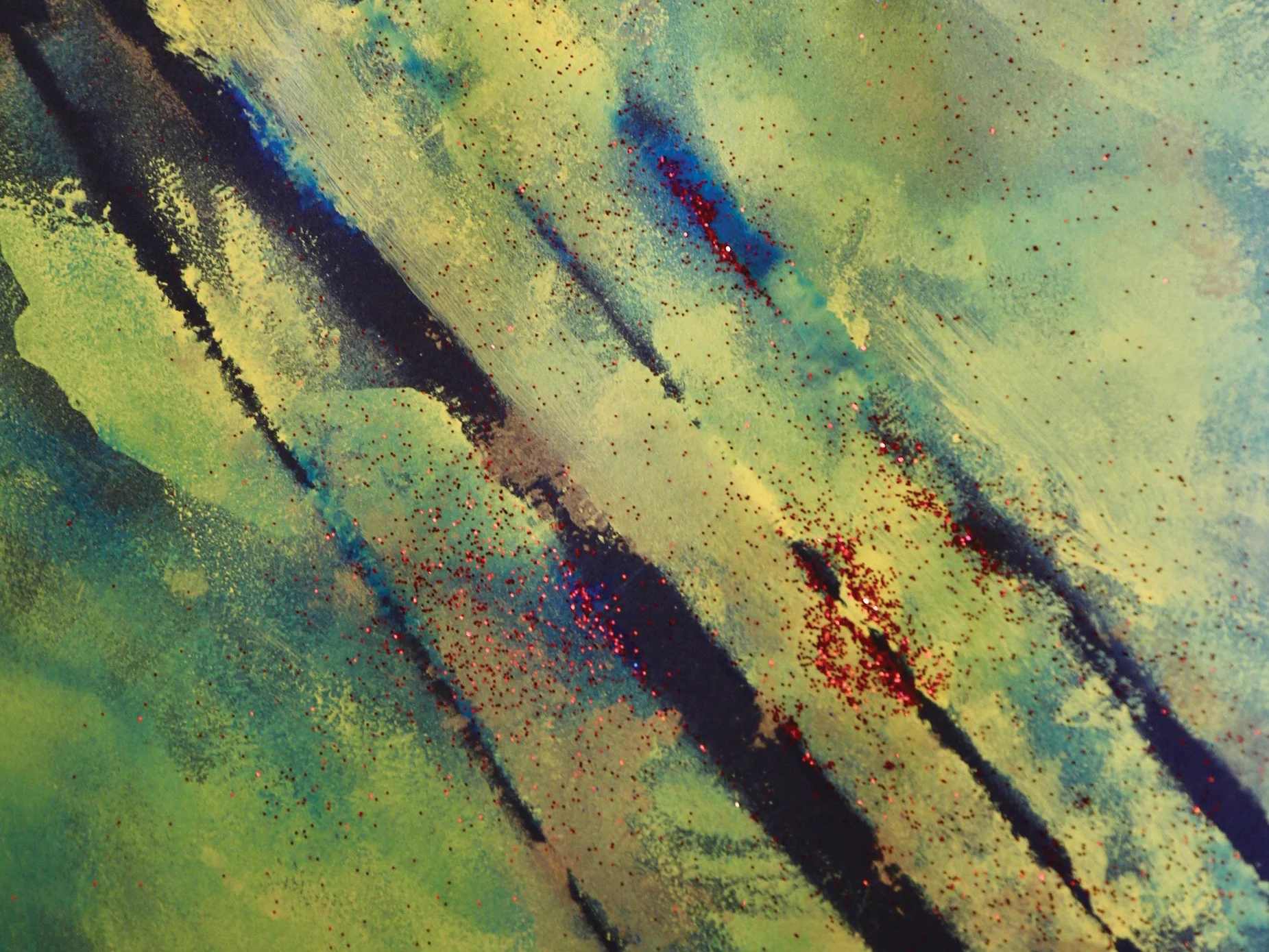 An abstract art piece created by an OMA participant. Photo by Ali Cada.