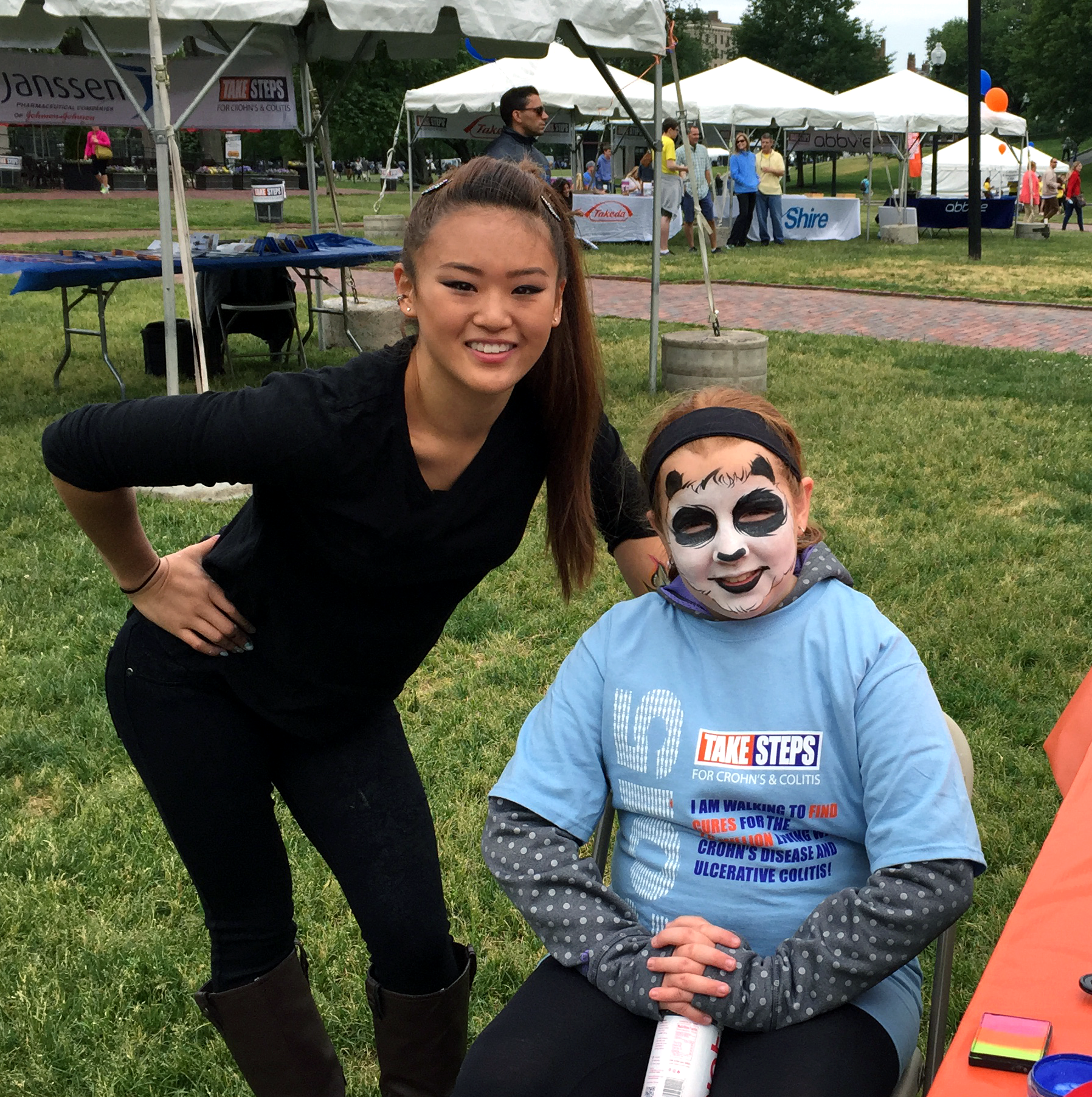 Caroline Paints a Happy Panda at the Park