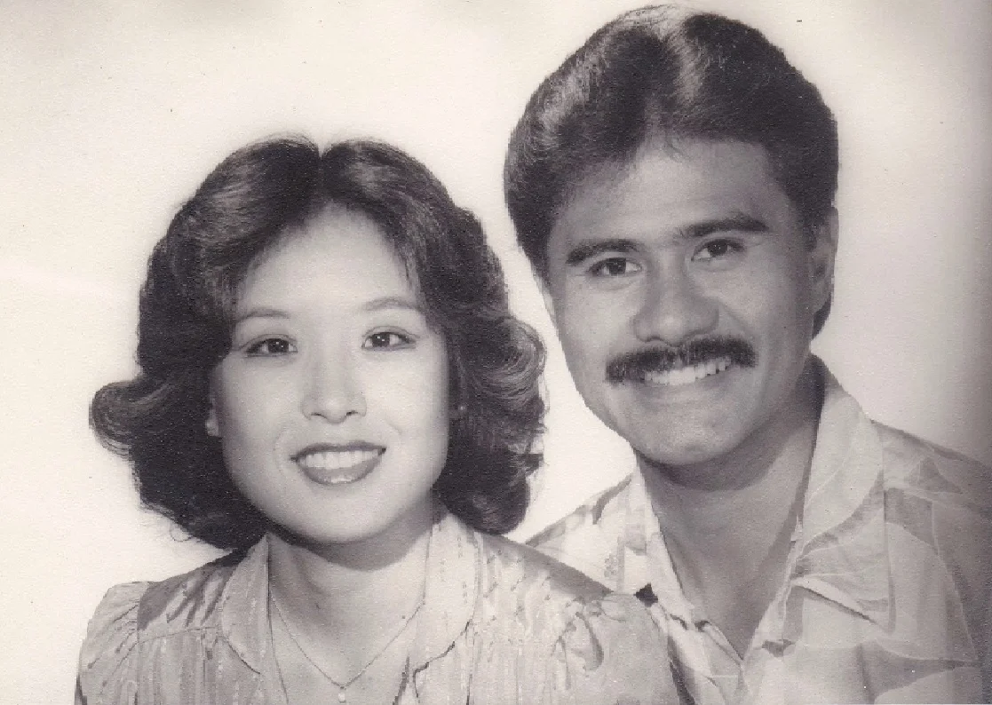Gail Toshie Shimao Bunda and Bobby Bunda, after 1st Election in 1982