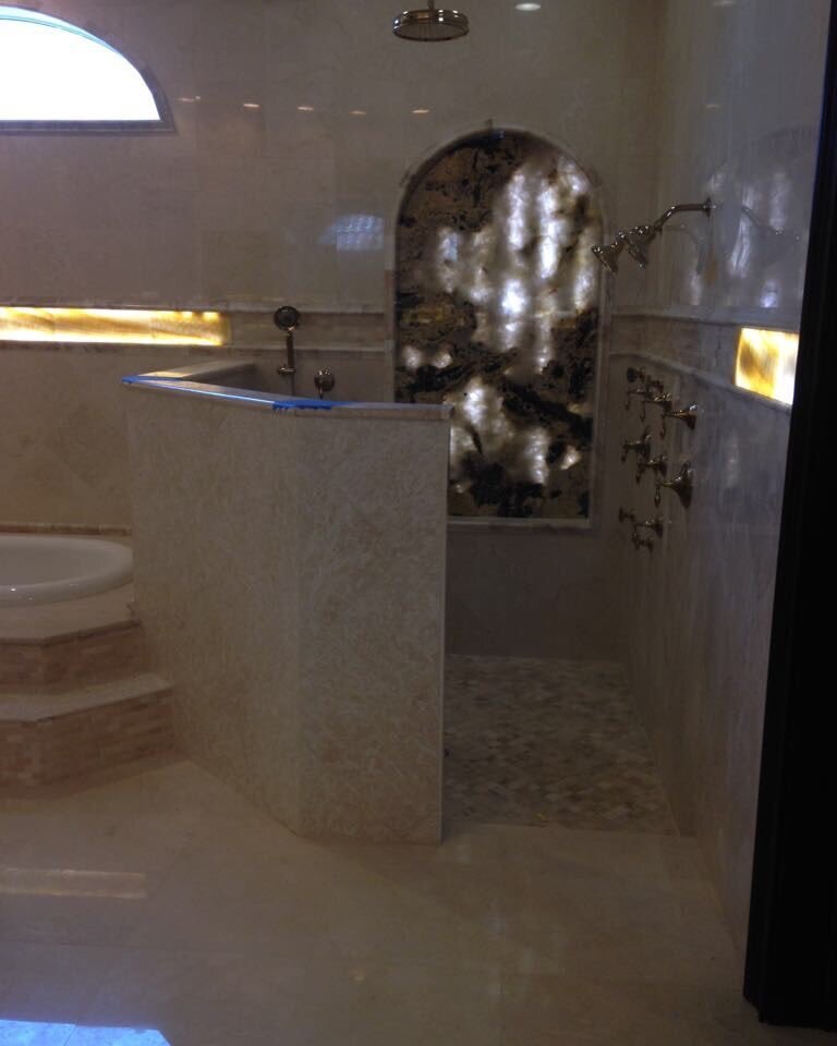 Bathroom made by marble Would you like a new view for your bathroom?
Call us (904) 613-7911.  www.RRSPECFLOORING.com  #bathrooms #kitcheb #tile #pontevedra #pontevedrabeach #florida #jacksonville  #jax #jaguars #atlanticbeach
#pablocreek #queensharbo