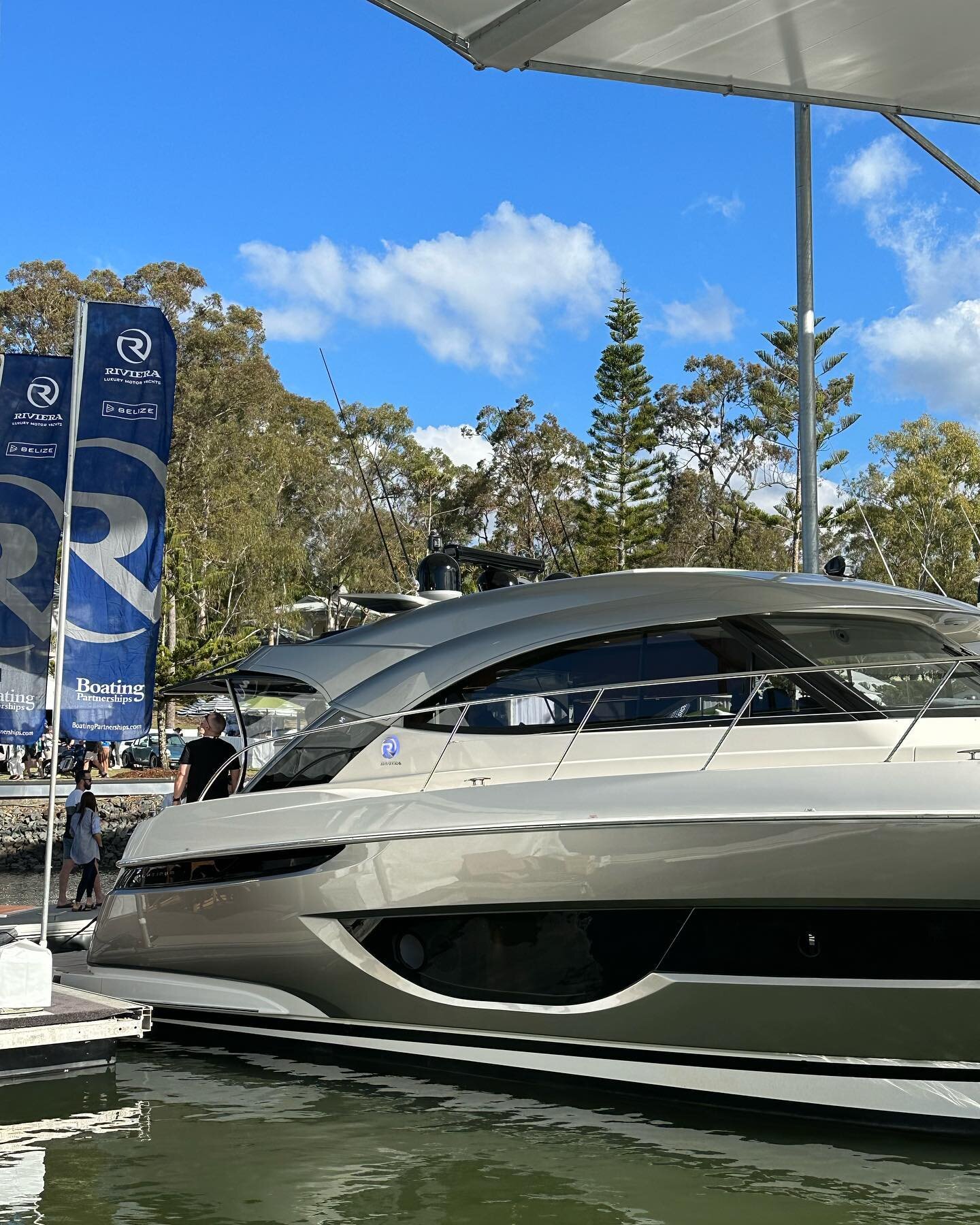 Only 5 hours left to view our brand new 4600 Sport Yacht at the Sanctury Cove International Boatshow!! @sanctuarycoveboatshow @rivieraboats #4600sportyacht #riviera #boatingpartnerships