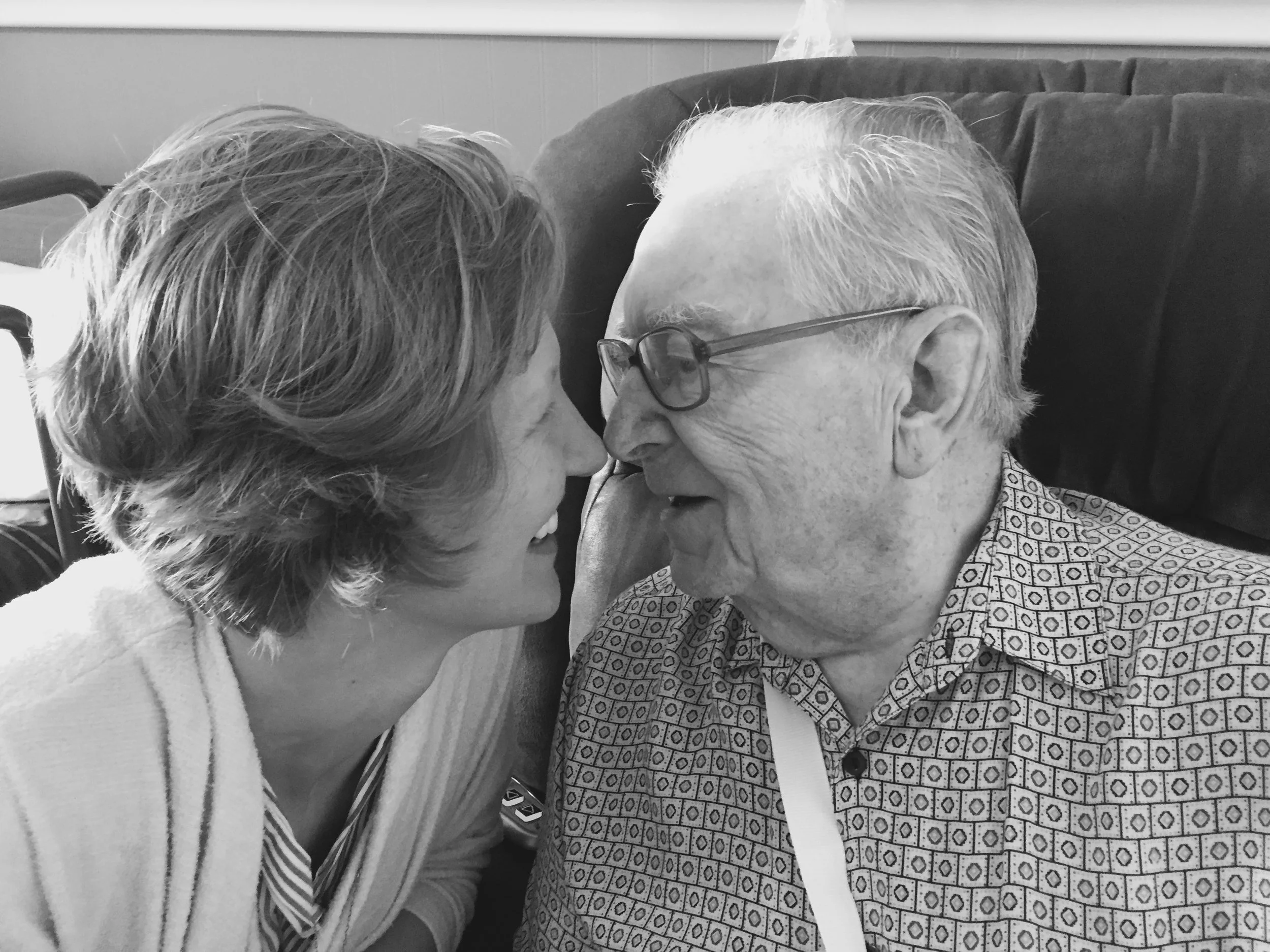 My Granddaddy and I when I visited him. He followed my Grandma and died just a few months later.