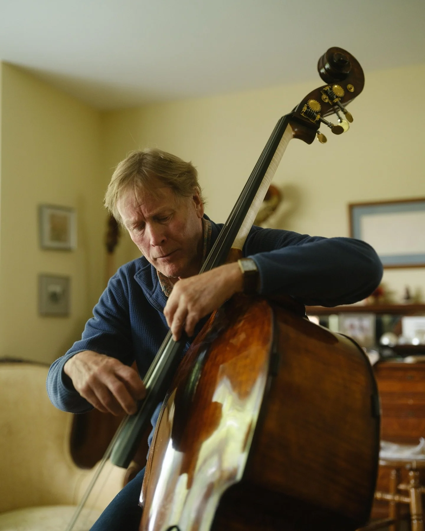Educator, performing bassist, and luthier Ed Fedewa showing a few of his basses in his lovely home. I can saw for sure, whether they are centuries old or made in his shop I can say Ed knows how to make them sing!