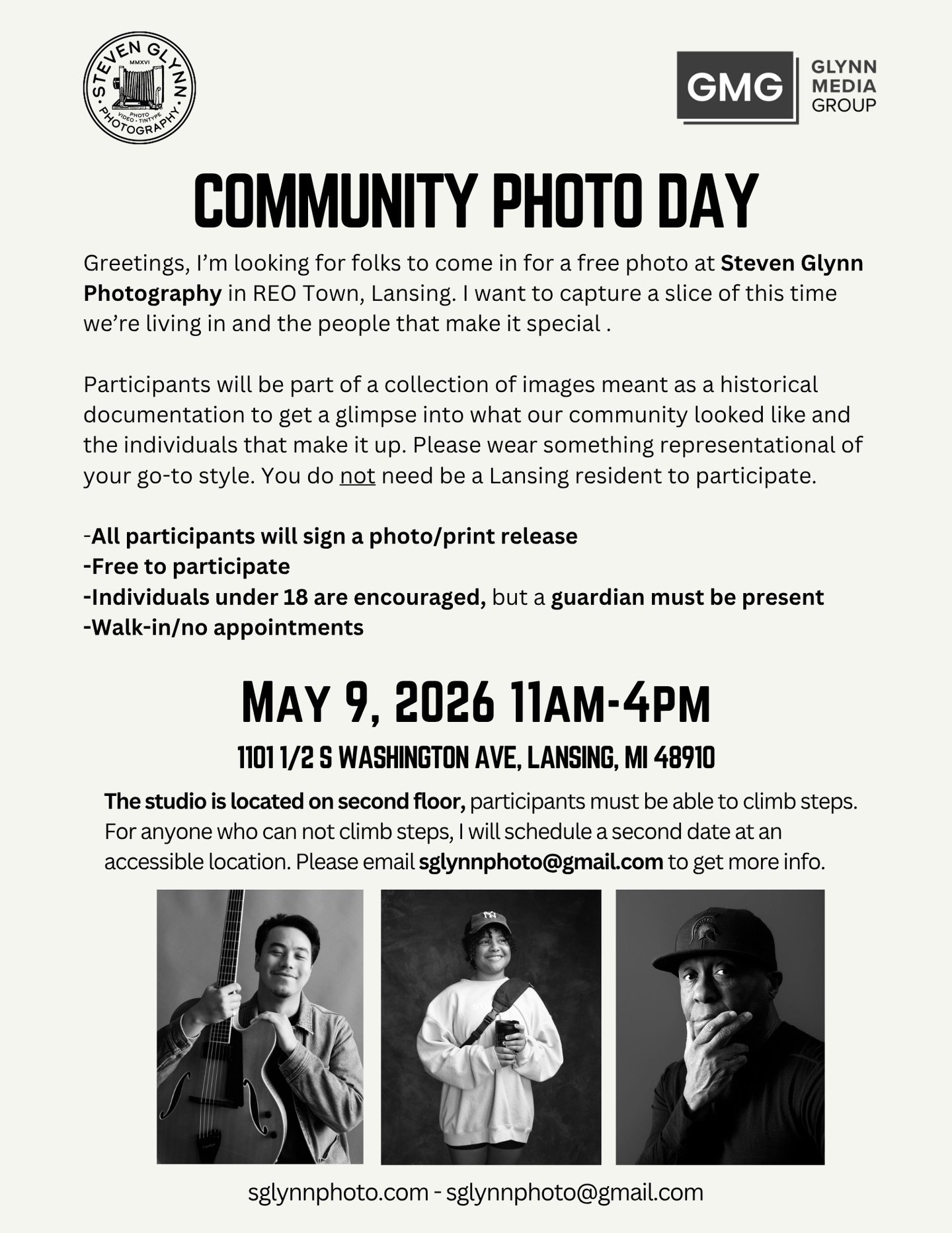 We&rsquo;re doing it again and you&rsquo;re invited! I&rsquo;m happy to offer COMMUNITY PHOTO DAY again this year! Last time (Fall 2024) we captured dozens of awesome portraits! Please reach out if you have questions or need accommodations to partici