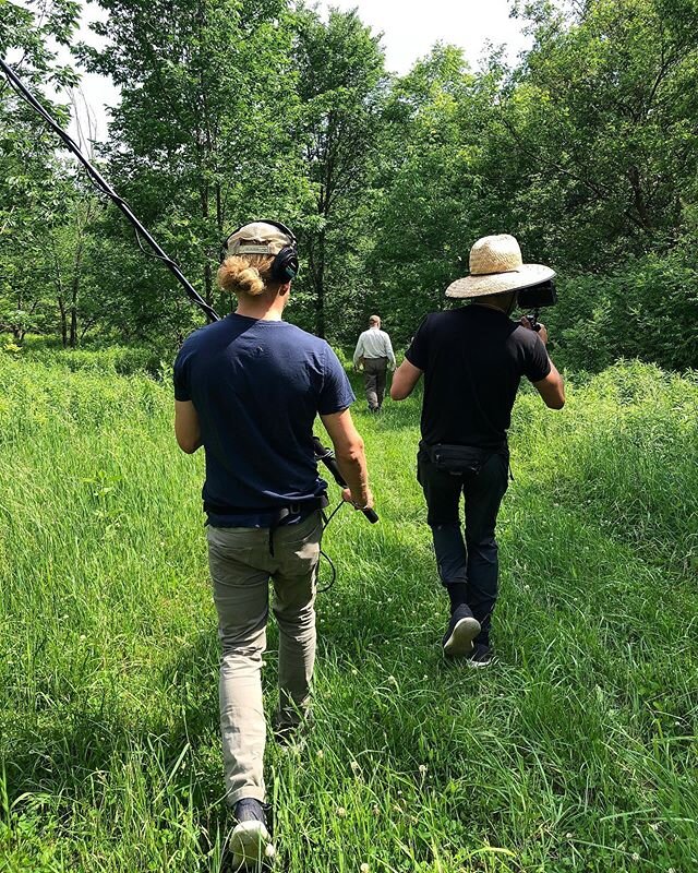 BTS on location for @feedingtomorrow filming with Mark Sheppard at New Forest Farm. NFF is a regenerative food forest practicing agroforestry and regenerative techniques that together are restoring ecosystems, biodiversity and soils