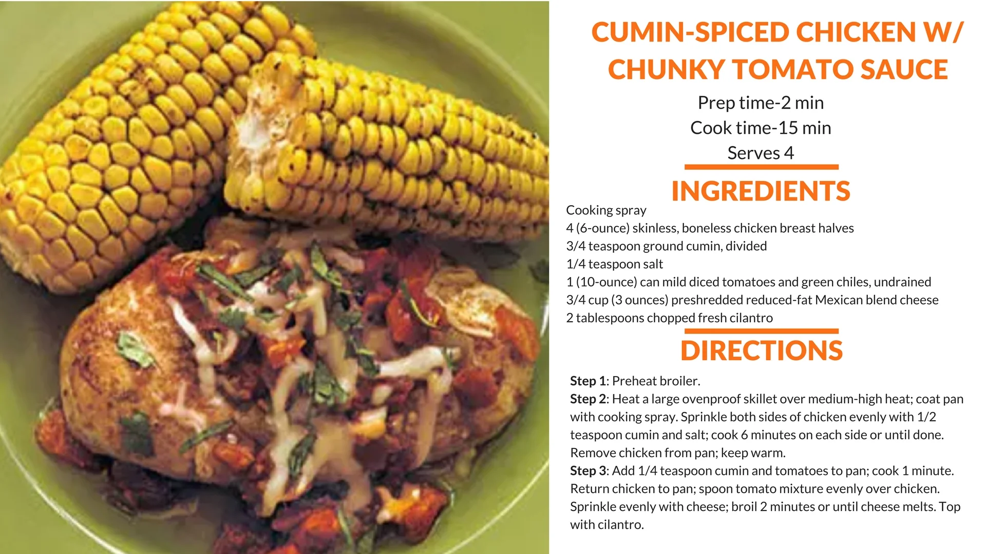 Cumin-spiced Chicken With Chunky Tomato Sauce