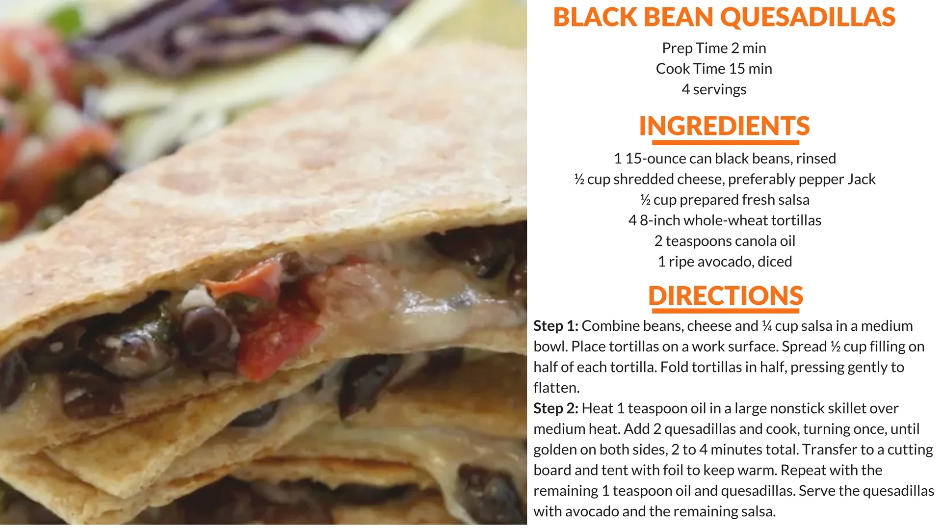 Black Bean Quesadillas