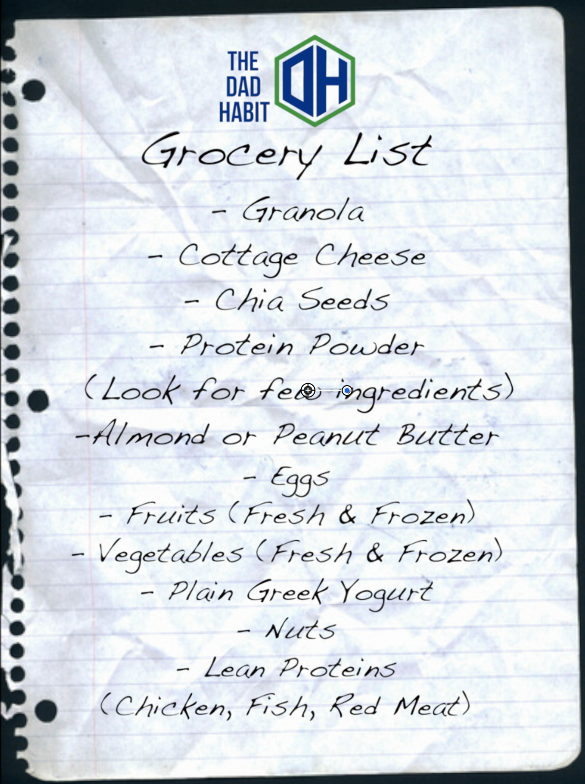 Dad Hab Approved Grocery List