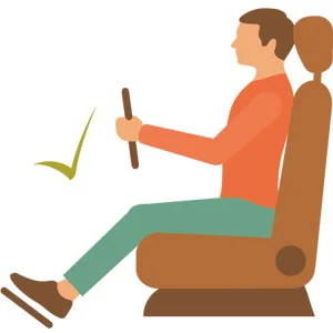 Fix your posture while sitting in traffic