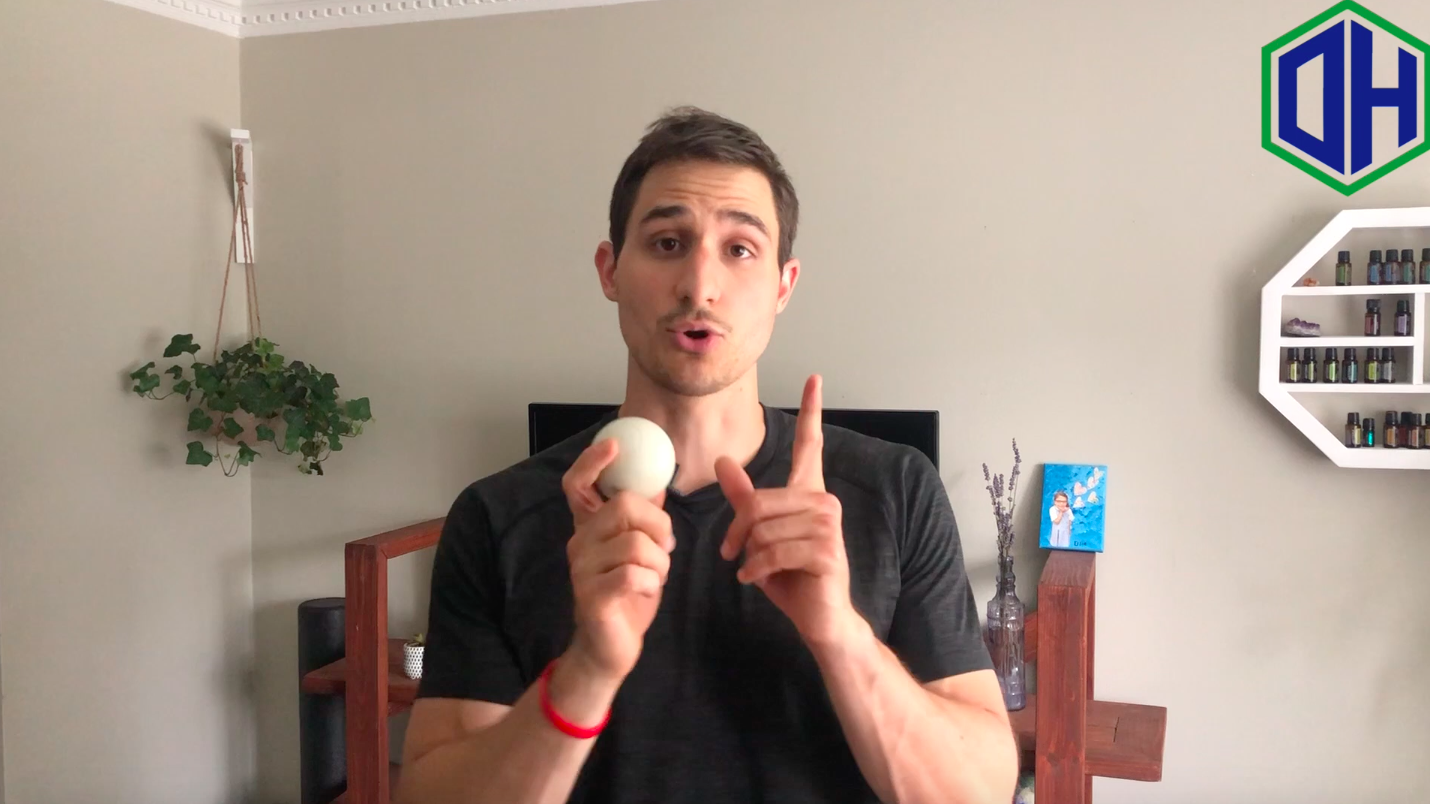 Relieve back pain with a ball