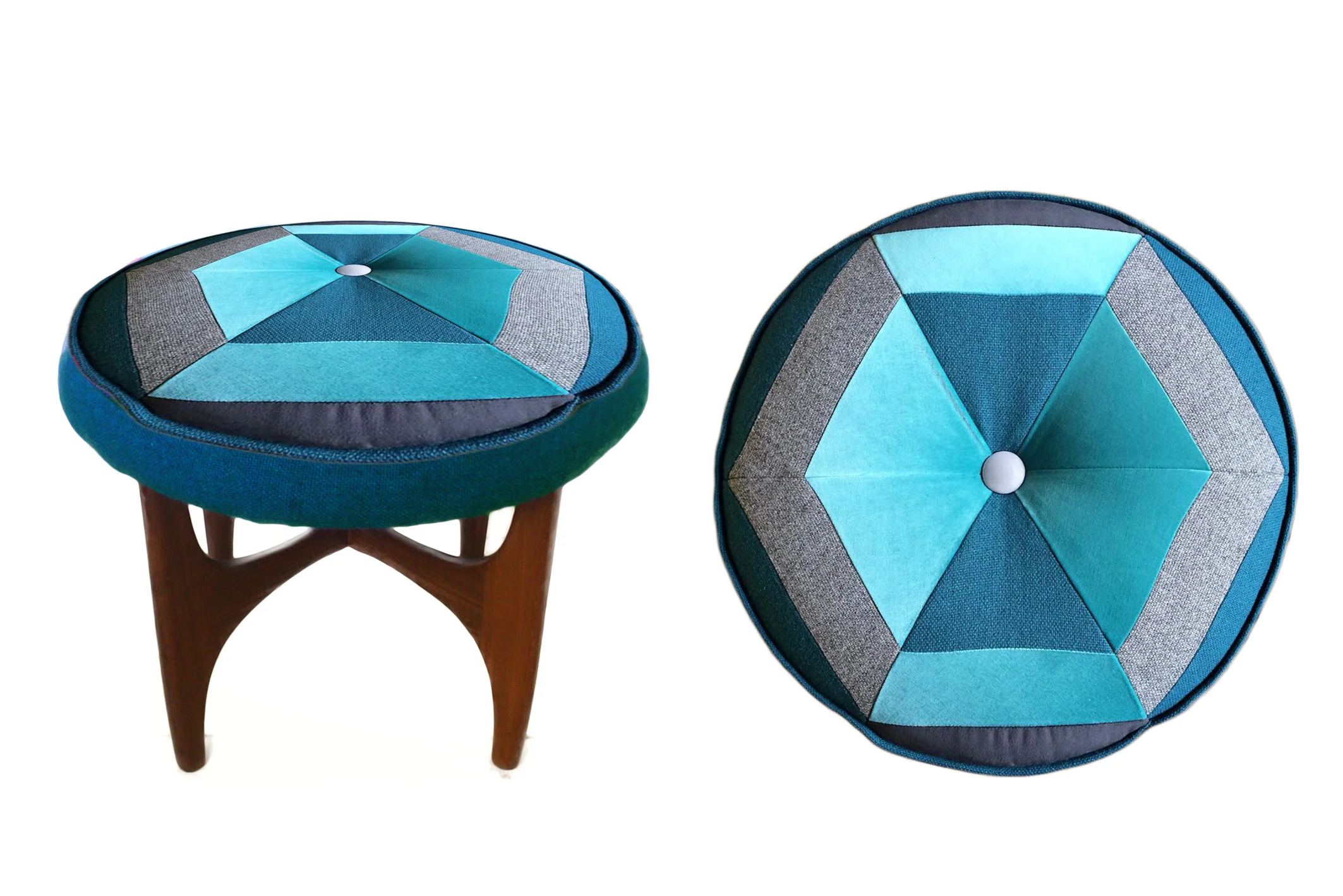 GPlan fresco dressing stool turquoise wool & velvet.jpg