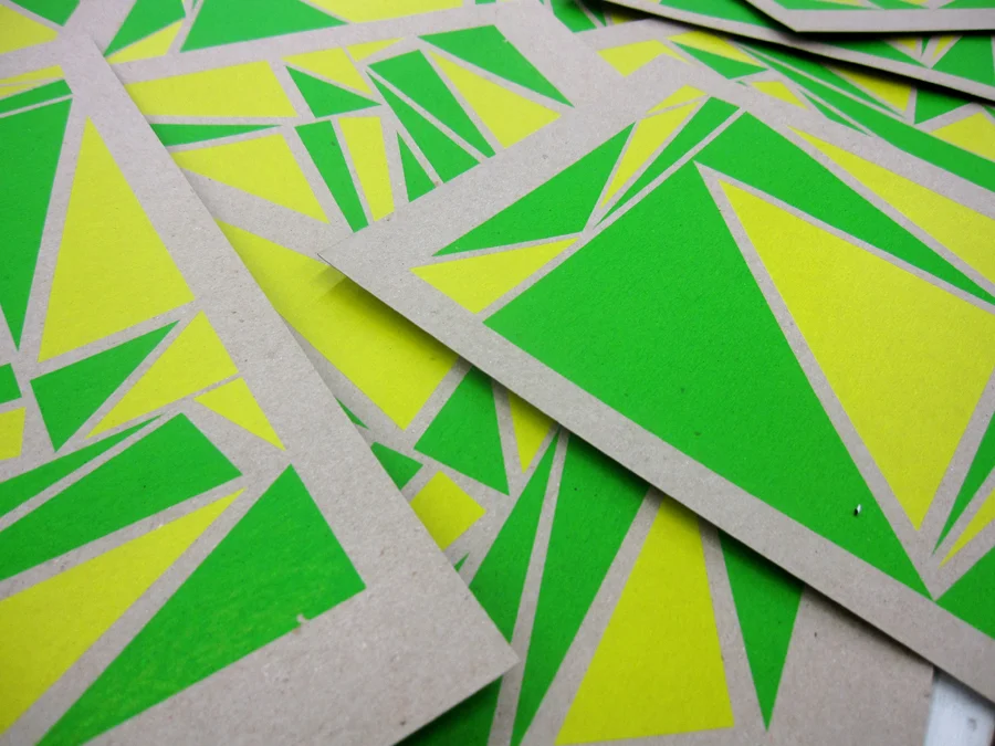Screen Print Posters Yellow Green Geometric.jpg