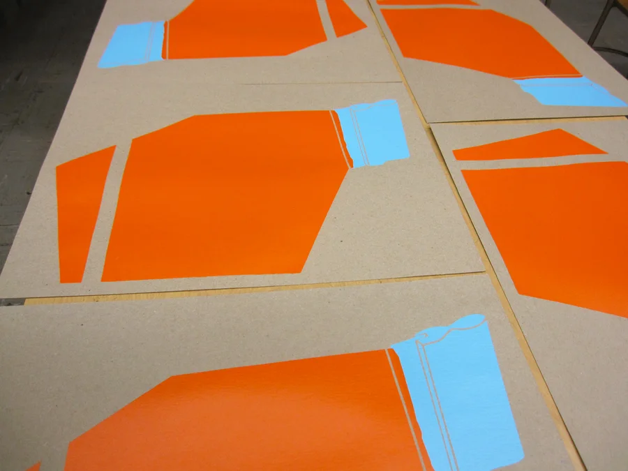Screen Print Posters Orange Blue Silk Screen.jpg
