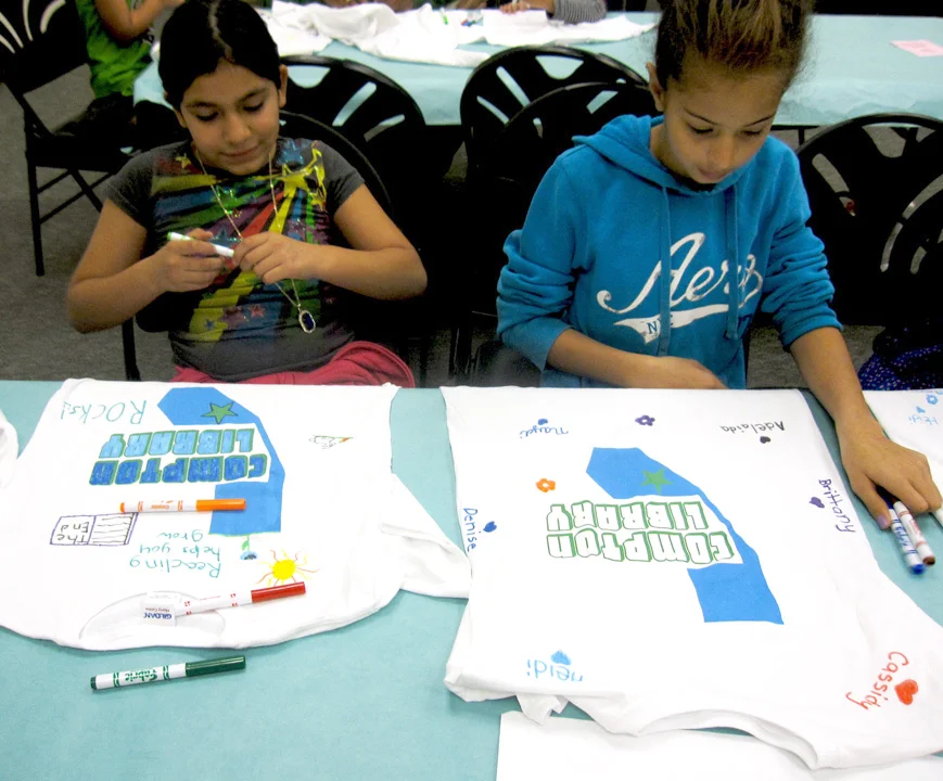 Compton Library Screenprint Artist Led Workshop Youth tees.jpg