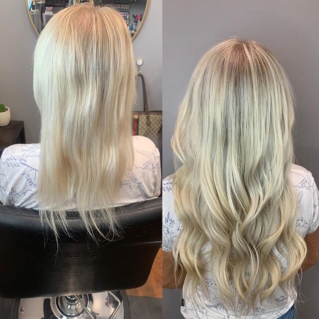 🥶icey blonde 
2 rows Sarahndipity Sewn Exstension