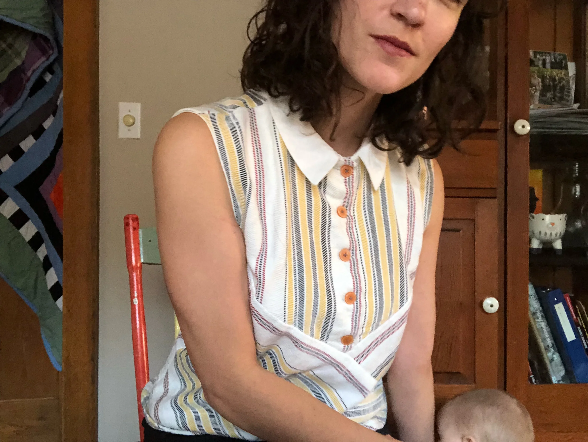 1950s Collared Rayon Top