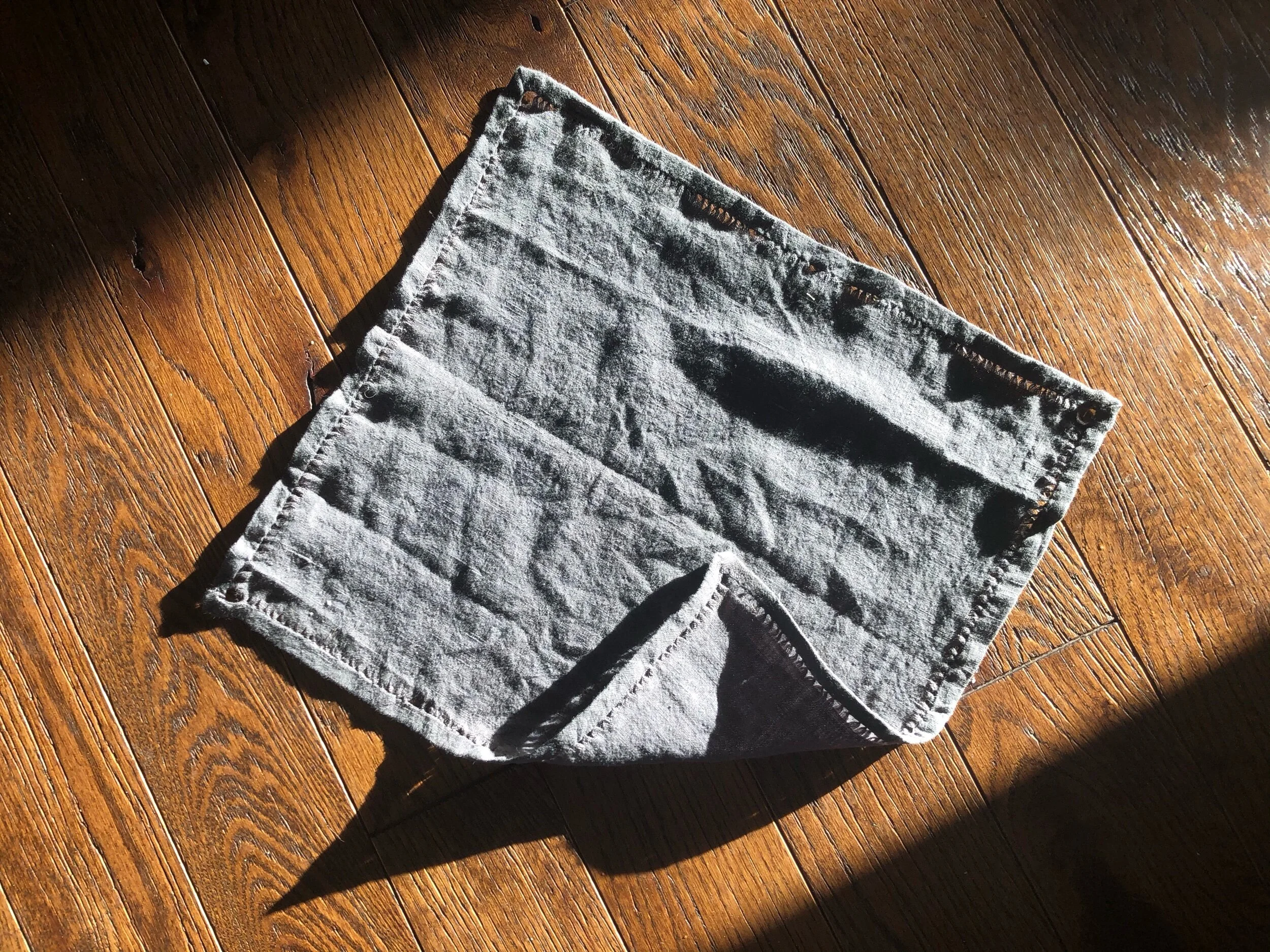 Hand hemstitched  pocket square