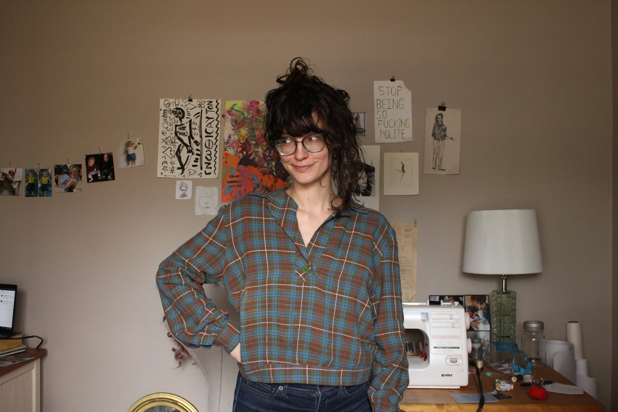 WFH shirt: 1950s overblouse