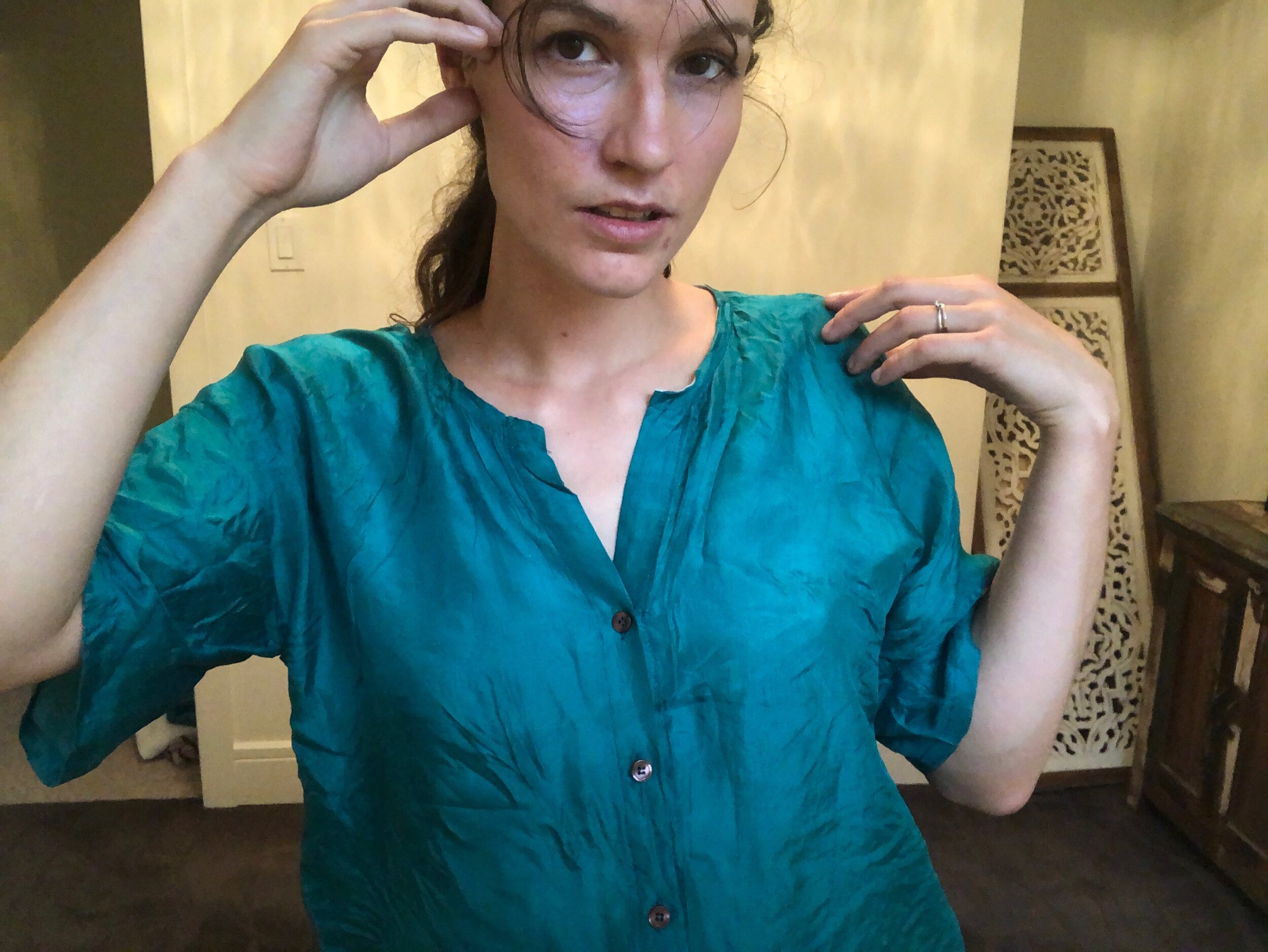 Silk minimal waste buttonup