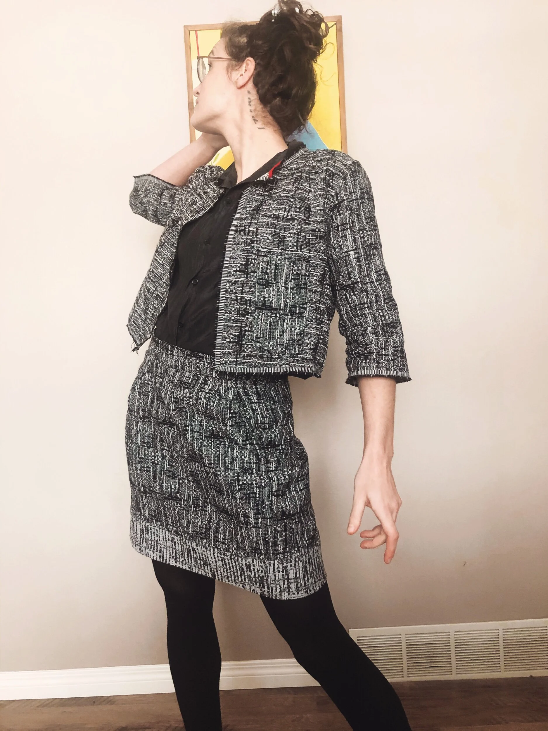 One yard cardi, one yard skirt